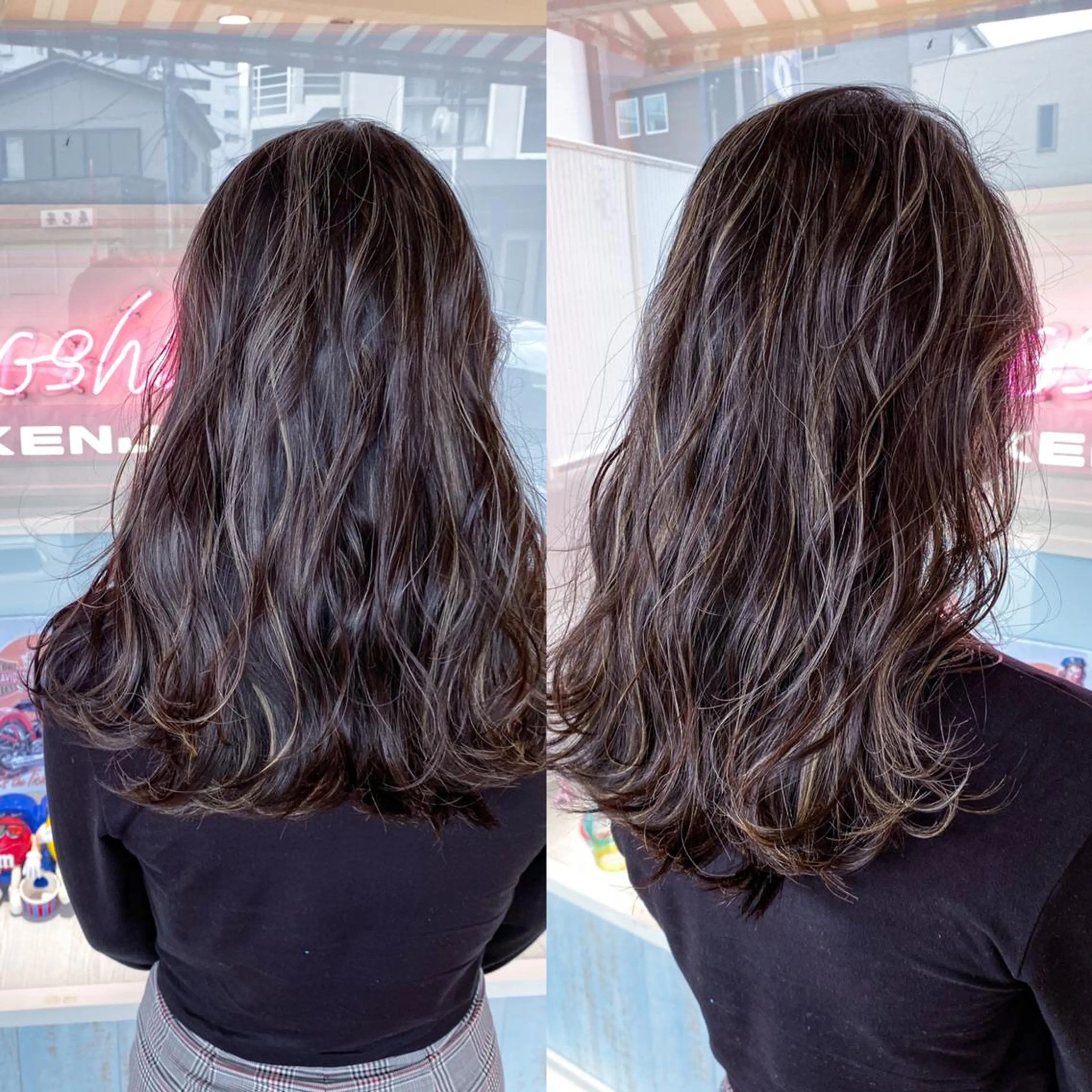 セミロング ハイライト インナーカラー/ いがらし　そうのヘアスタイル