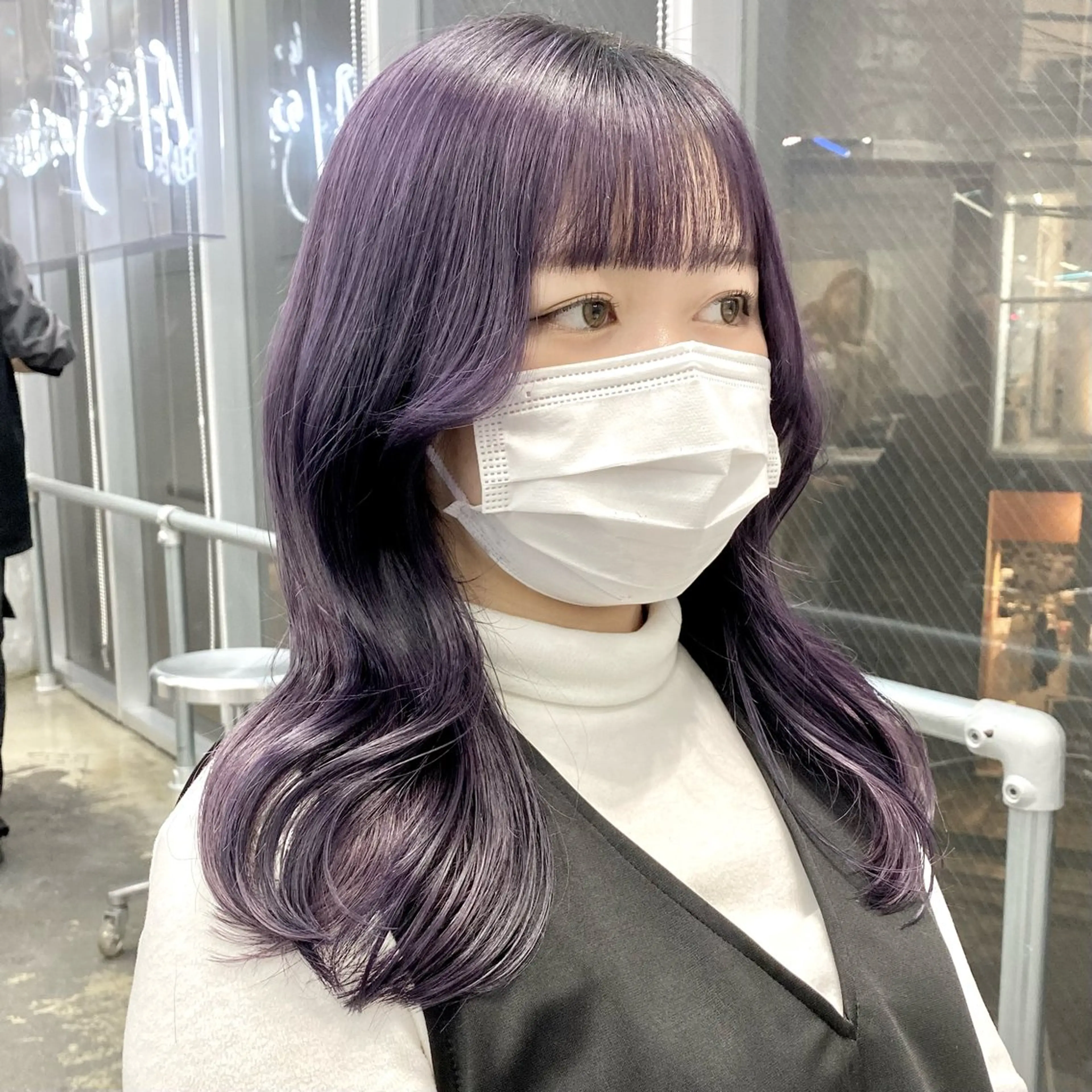 セミロング カラー ヘアアレンジ 💗💗韓国レイヤー yu-ki💗💗のヘアスタイル