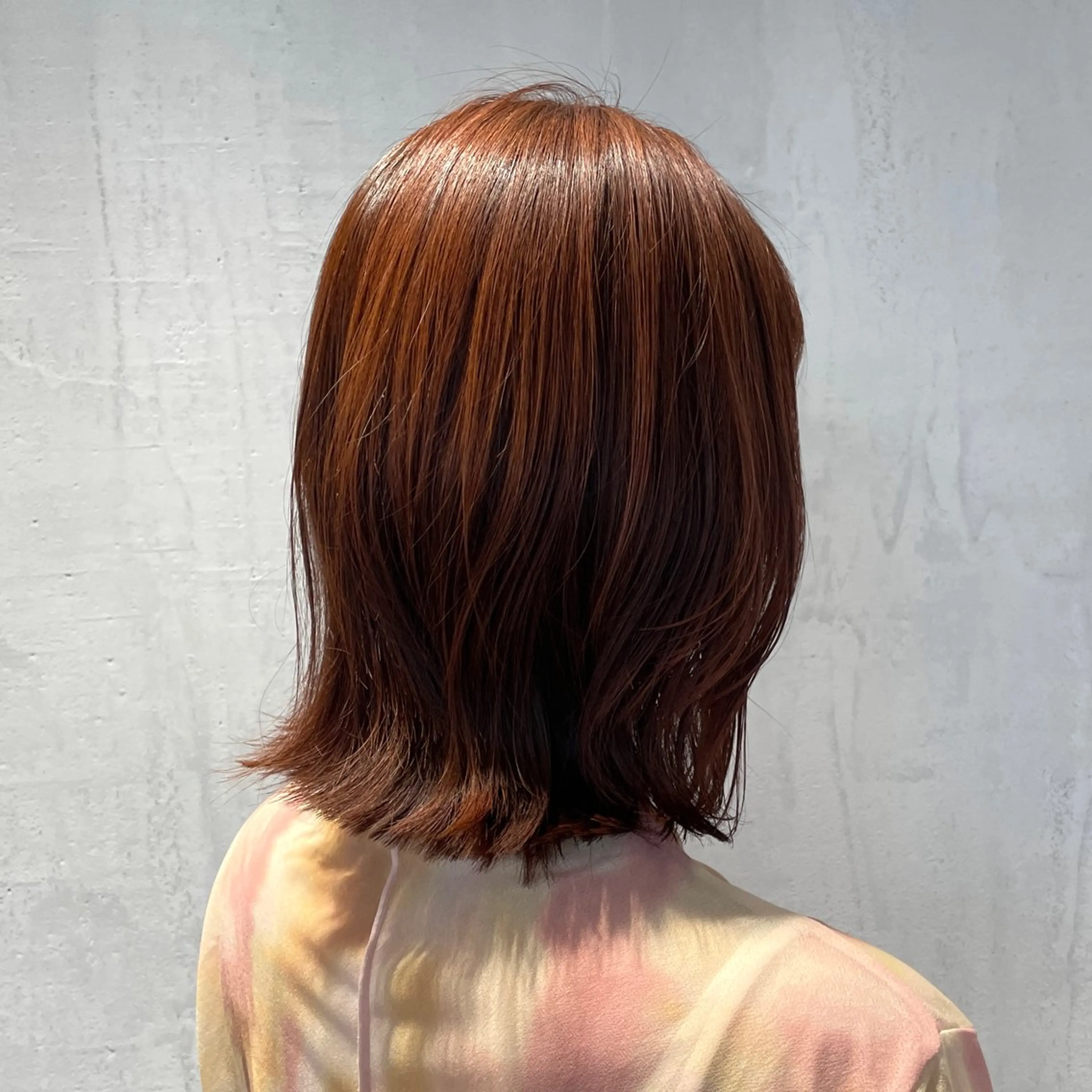 セミロング カラー オレンジ カット ヘアカラー トリートメント ヘッドスパ DX SHARE SALON所属・matka白髪ぼかし 大人ヘア/KEIKOのヘアスタイル