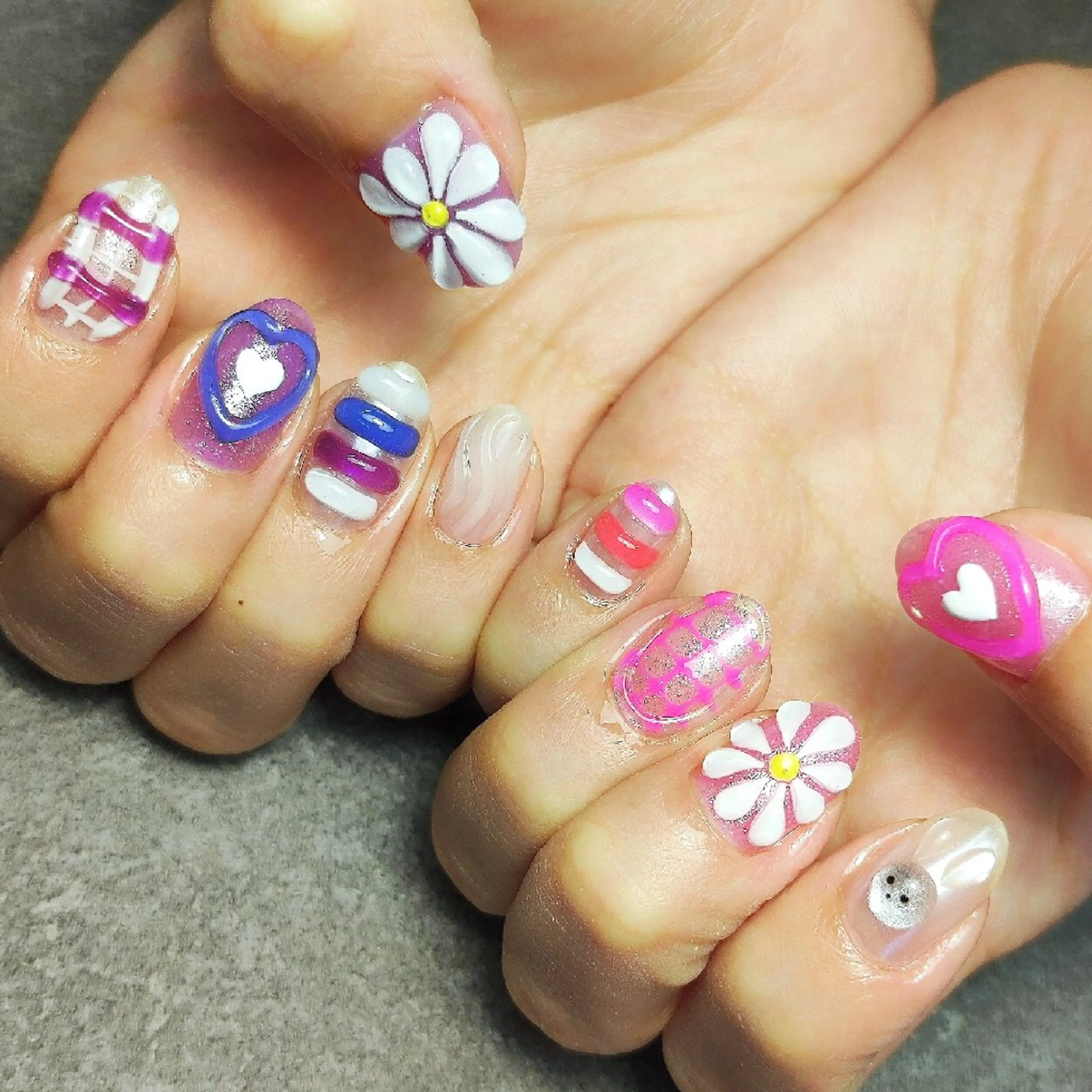 ネイル アートネイル ぷっくりネイル ハンドネイル 個人サロン saltnailのネイルデザイン