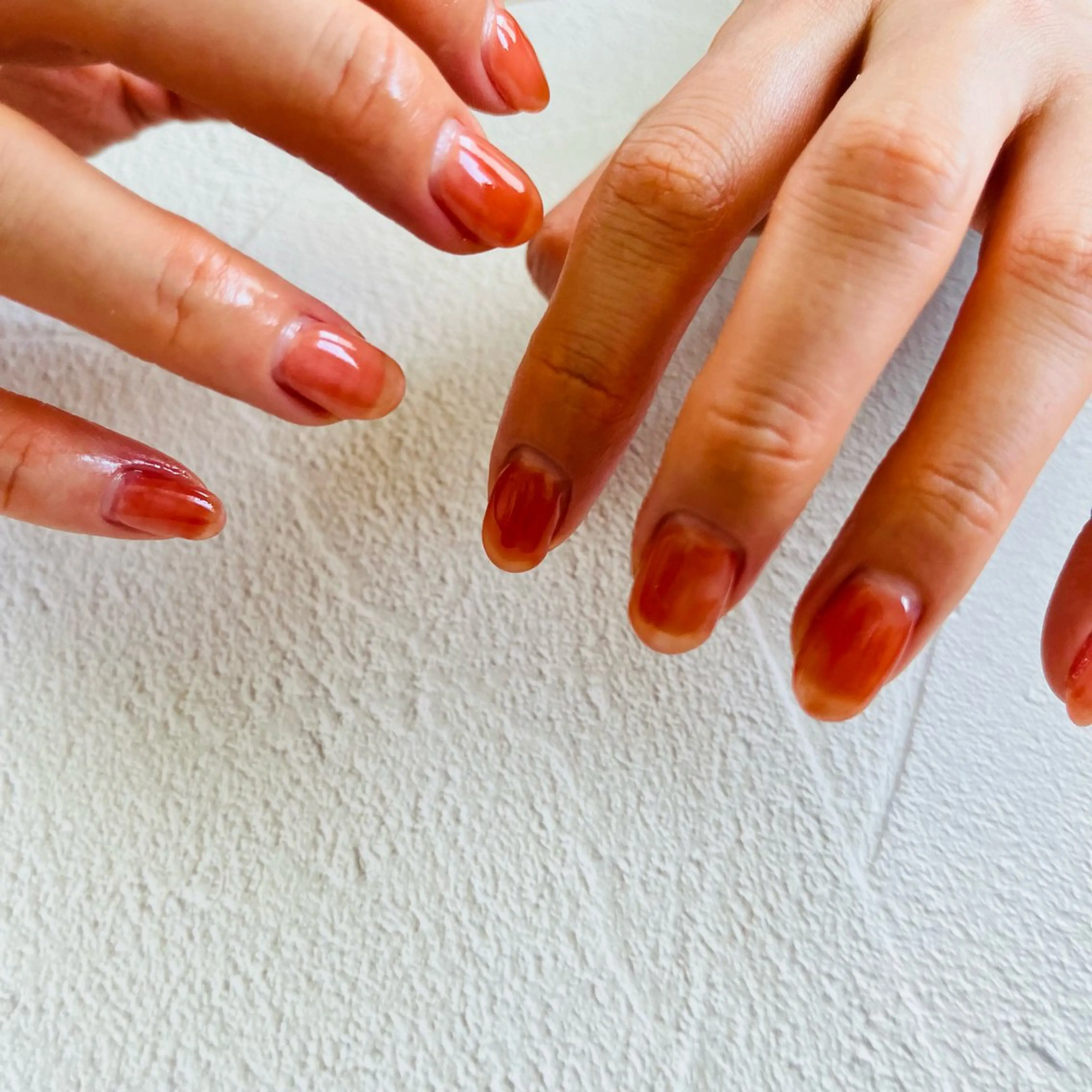 ネイル ブラウン オレンジ ハンドネイル Briwa✨nail 💅enoi ❤︎のネイルデザイン