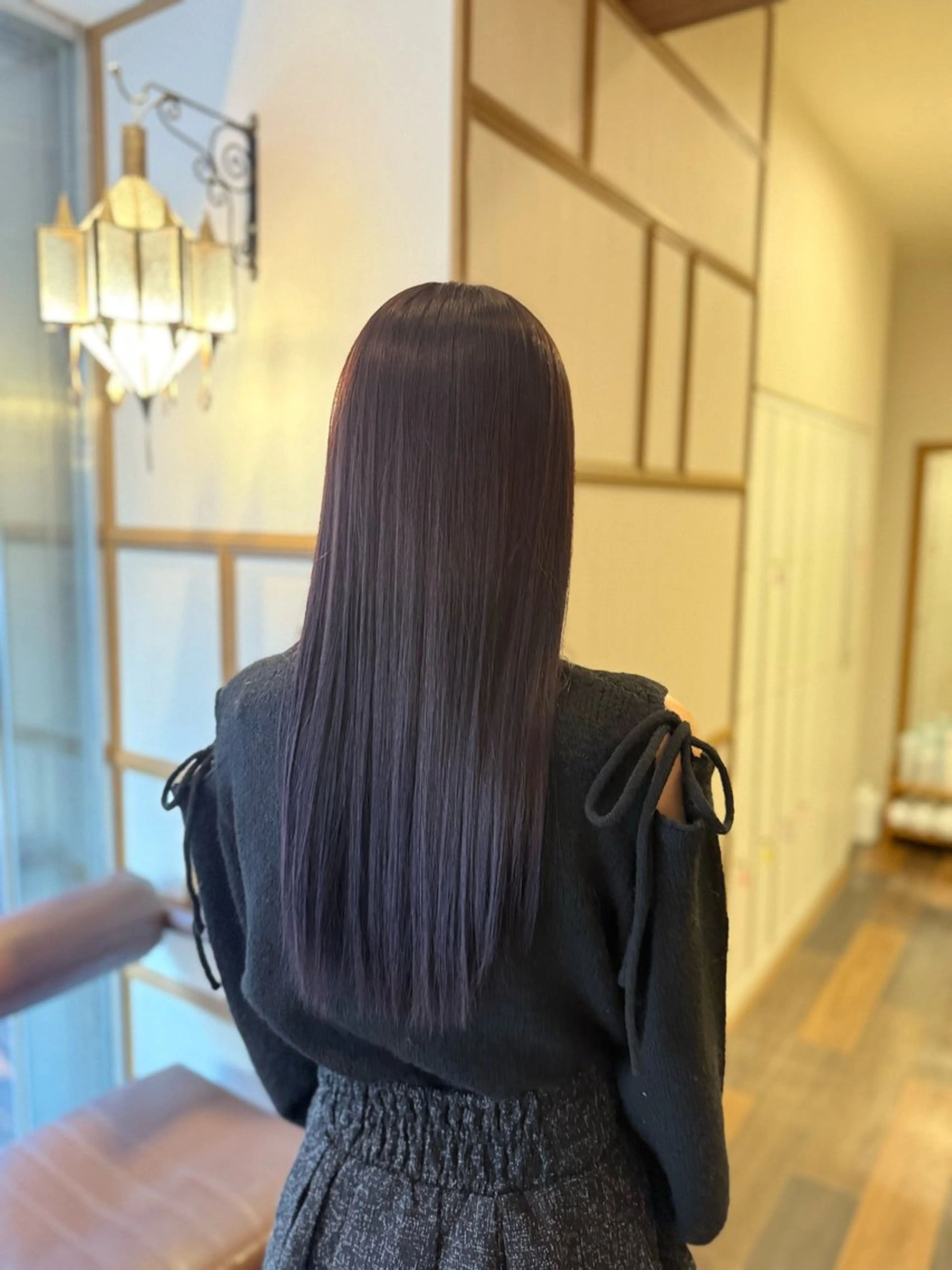 ロング パーマ 縮毛矯正 カット 縮毛矯正 なかやま みおのヘアスタイル
