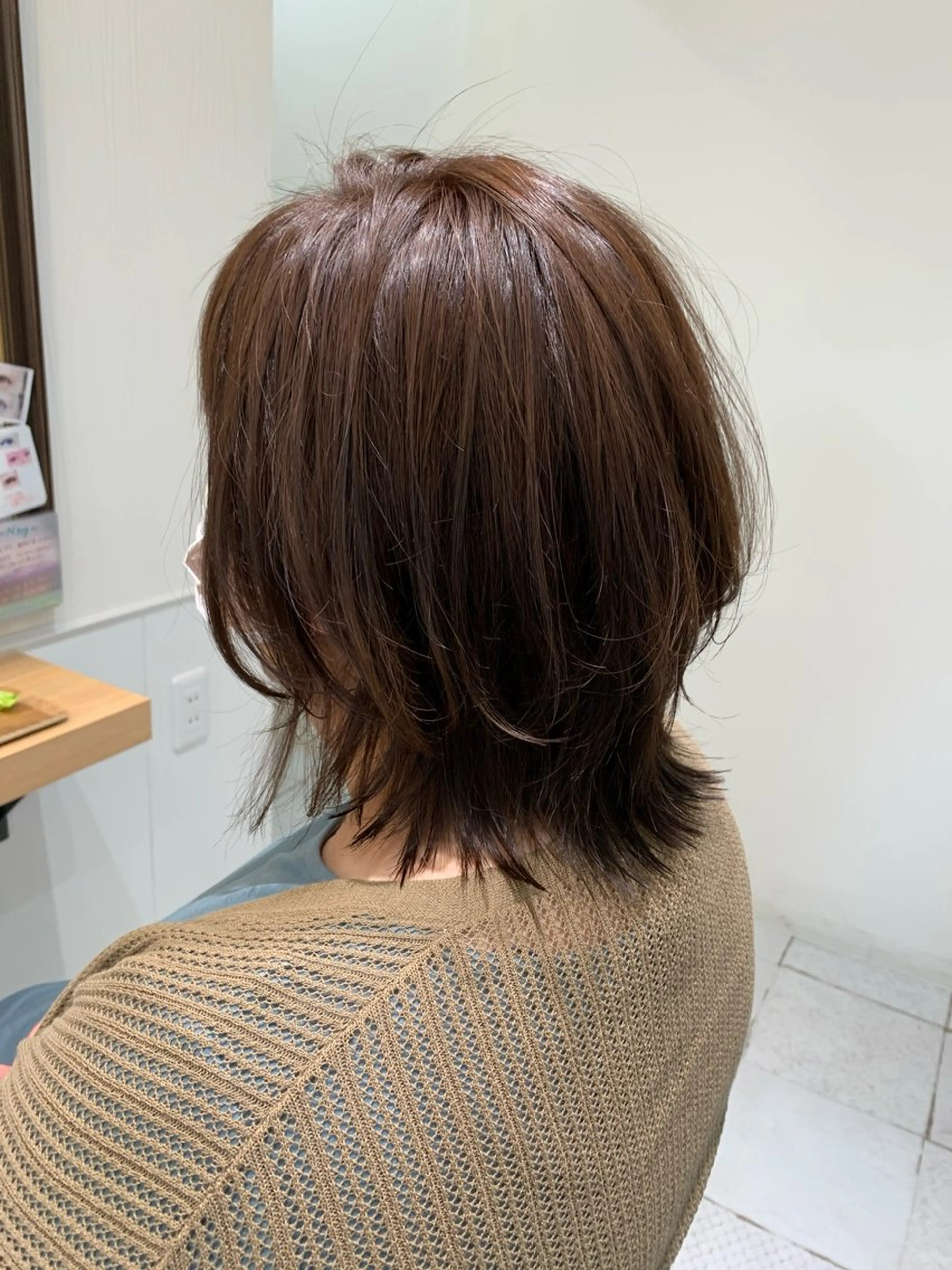ミディアム カラー くびれヘア 村田 淳のヘアスタイル