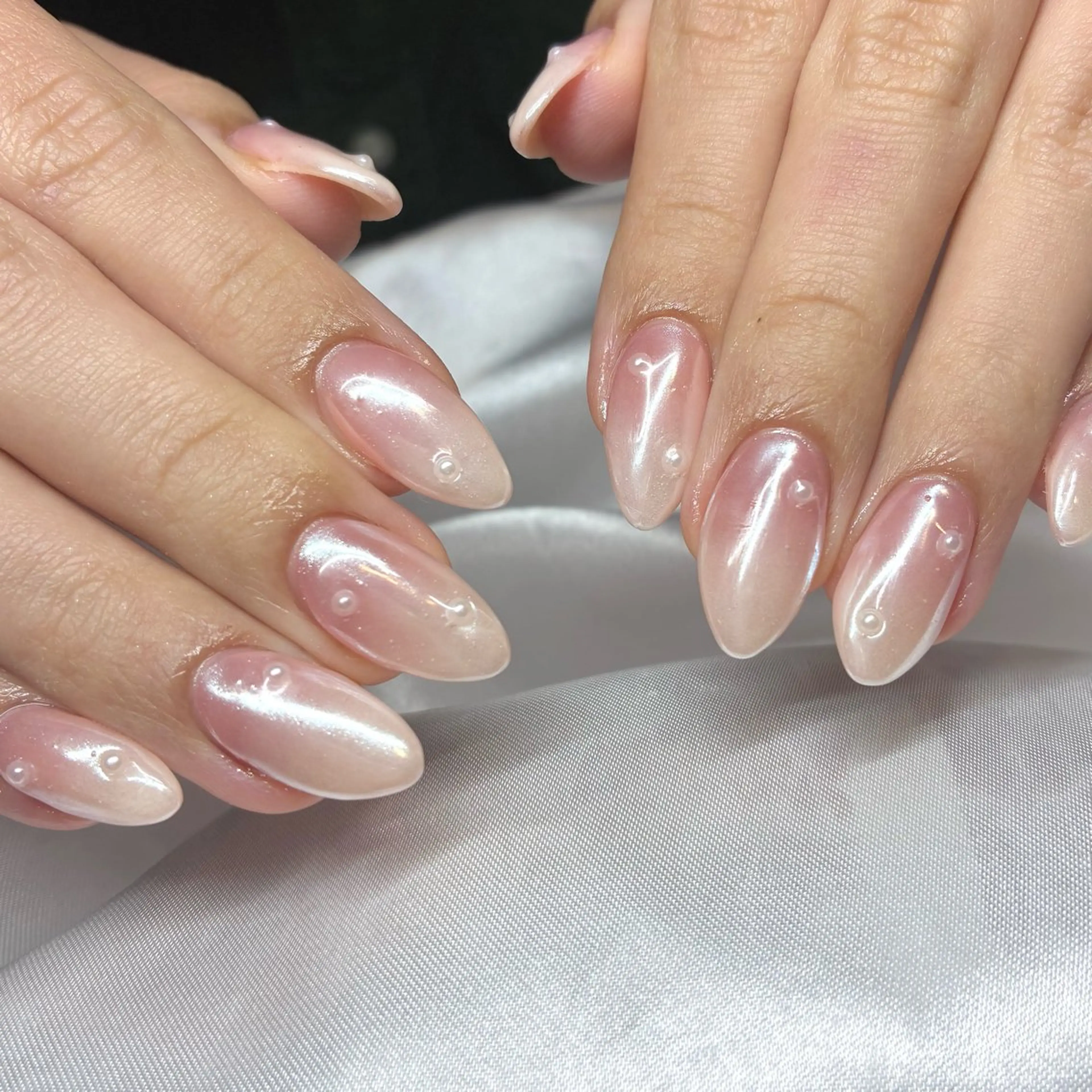 ネイル オーロラネイル ハンドネイル Nail ヌシん家 AKANEのネイルデザイン