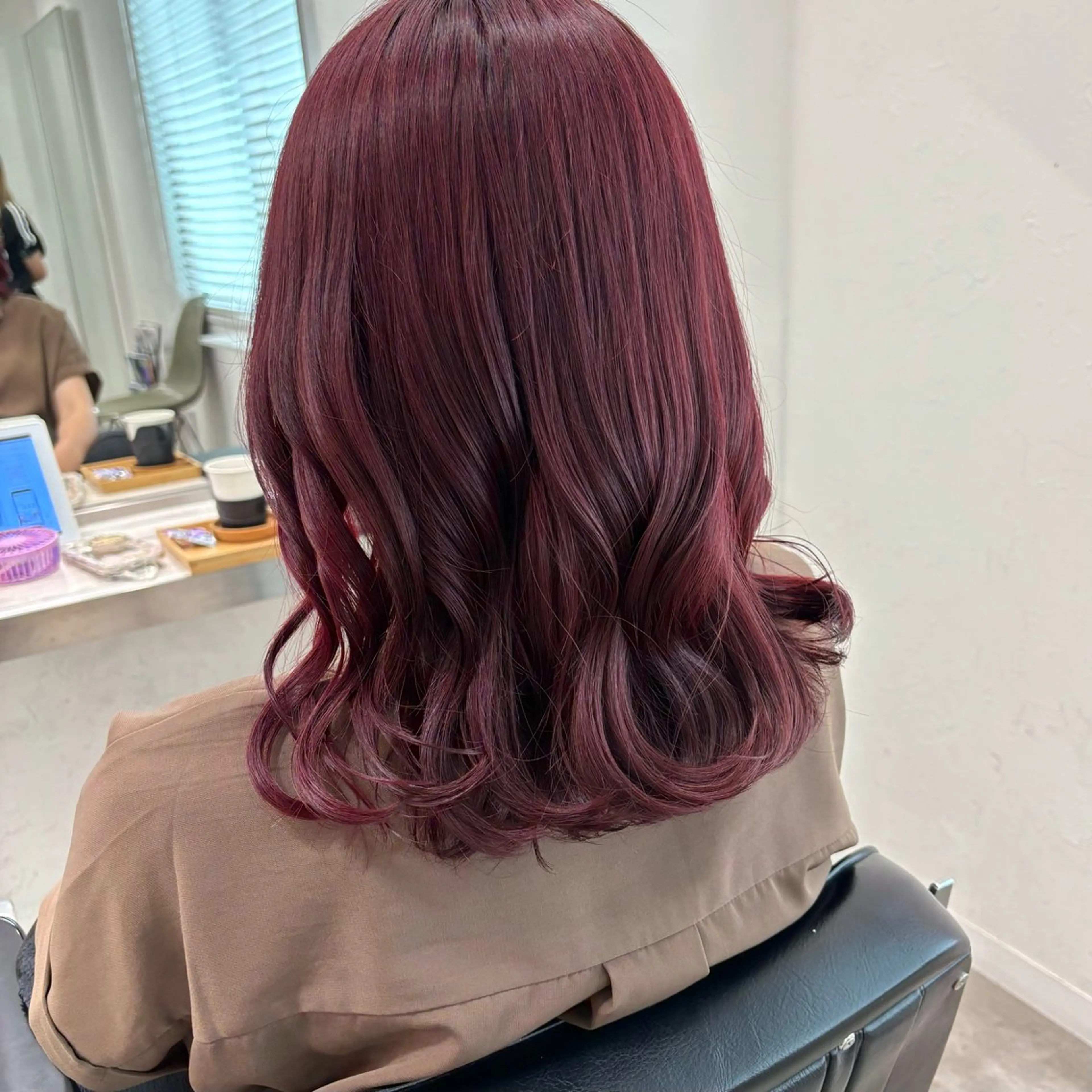 ミディアム カラー 髪質改善/縮毛矯正/ 暖色カラー🎀🪞のヘアスタイル