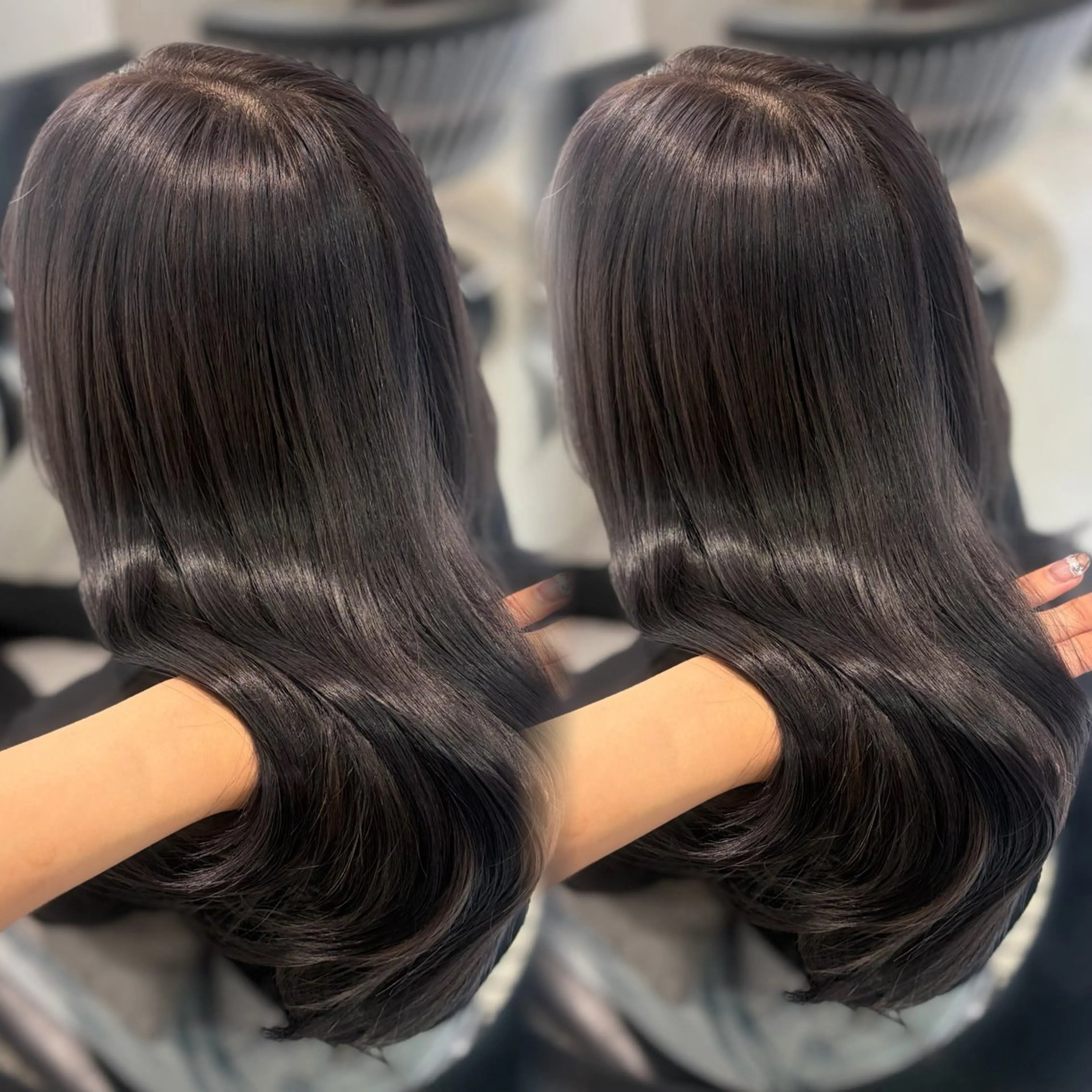 ロング ヘアカラー ハイトーン/ミルク ティー🤍reinaのヘアスタイル