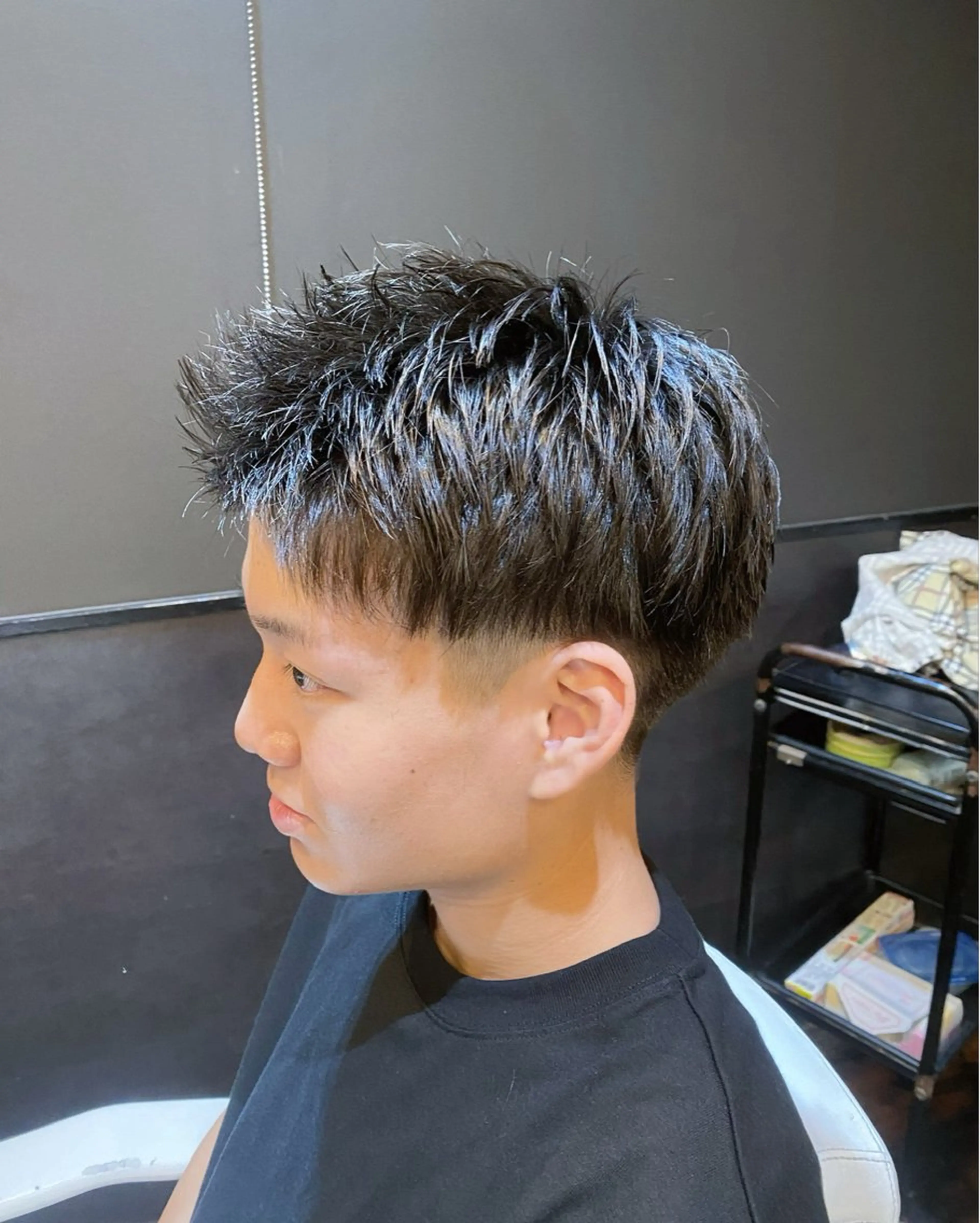 ショート パーマ メンズ ダウンパーマ メンズパーマ パーマ 🌟夜から通える🌟 メンズ専門店長RENのヘアスタイル