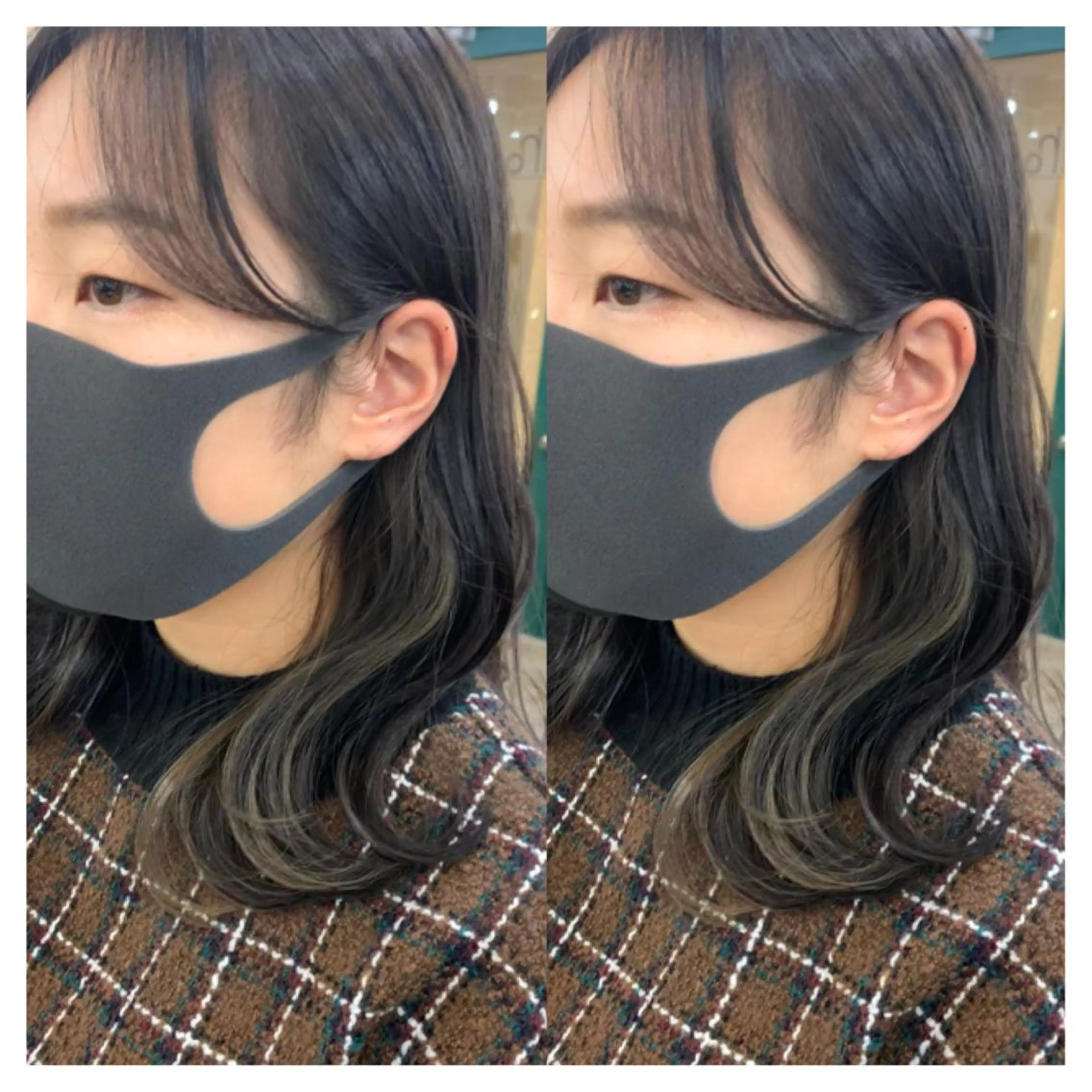 ミディアム カラー カット ヘアカラー トリートメント 村山 茉衣のヘアスタイル
