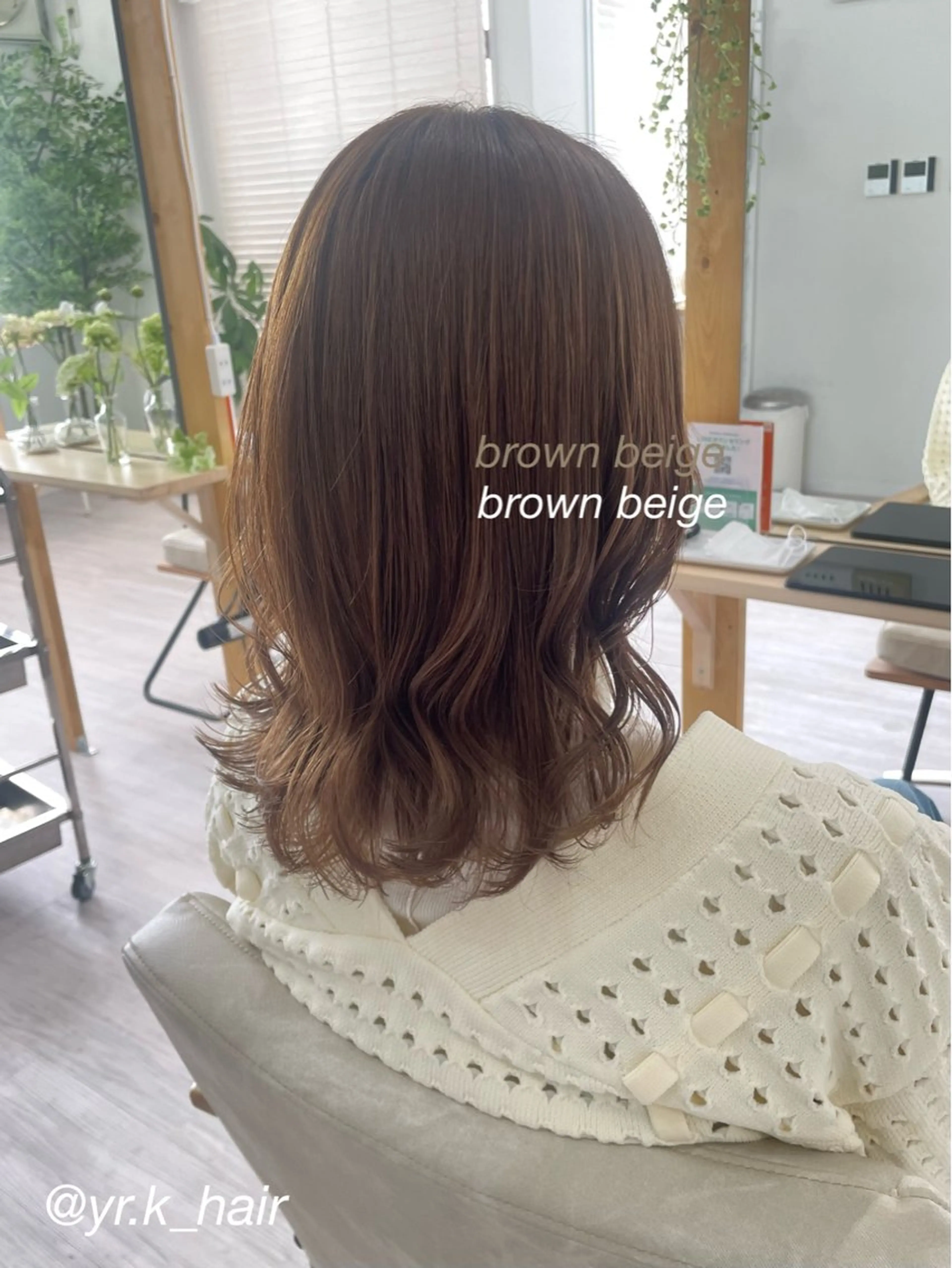 セミロング カラー ベージュカラー ブリーチ ブラウンカラー ブラウンベージュ ダブルカラー ヘアカラー トリートメント 赤味消し.髪質改善 🌿𝘠𝘜𝘙𝘐のヘアスタイル