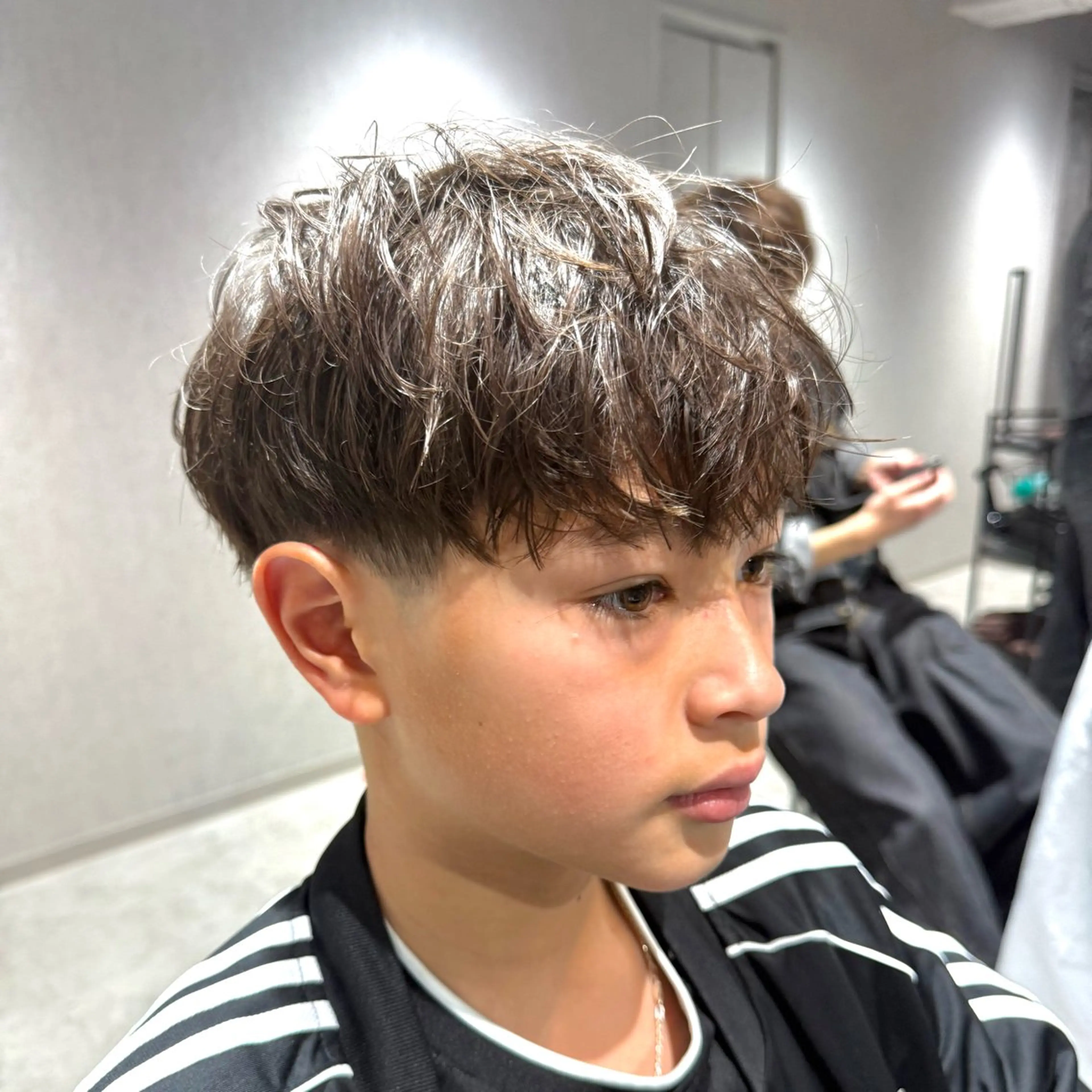 ショート メンズ キッズ フェードカット スパイキーショート パーマ🔥ritaのヘアスタイル