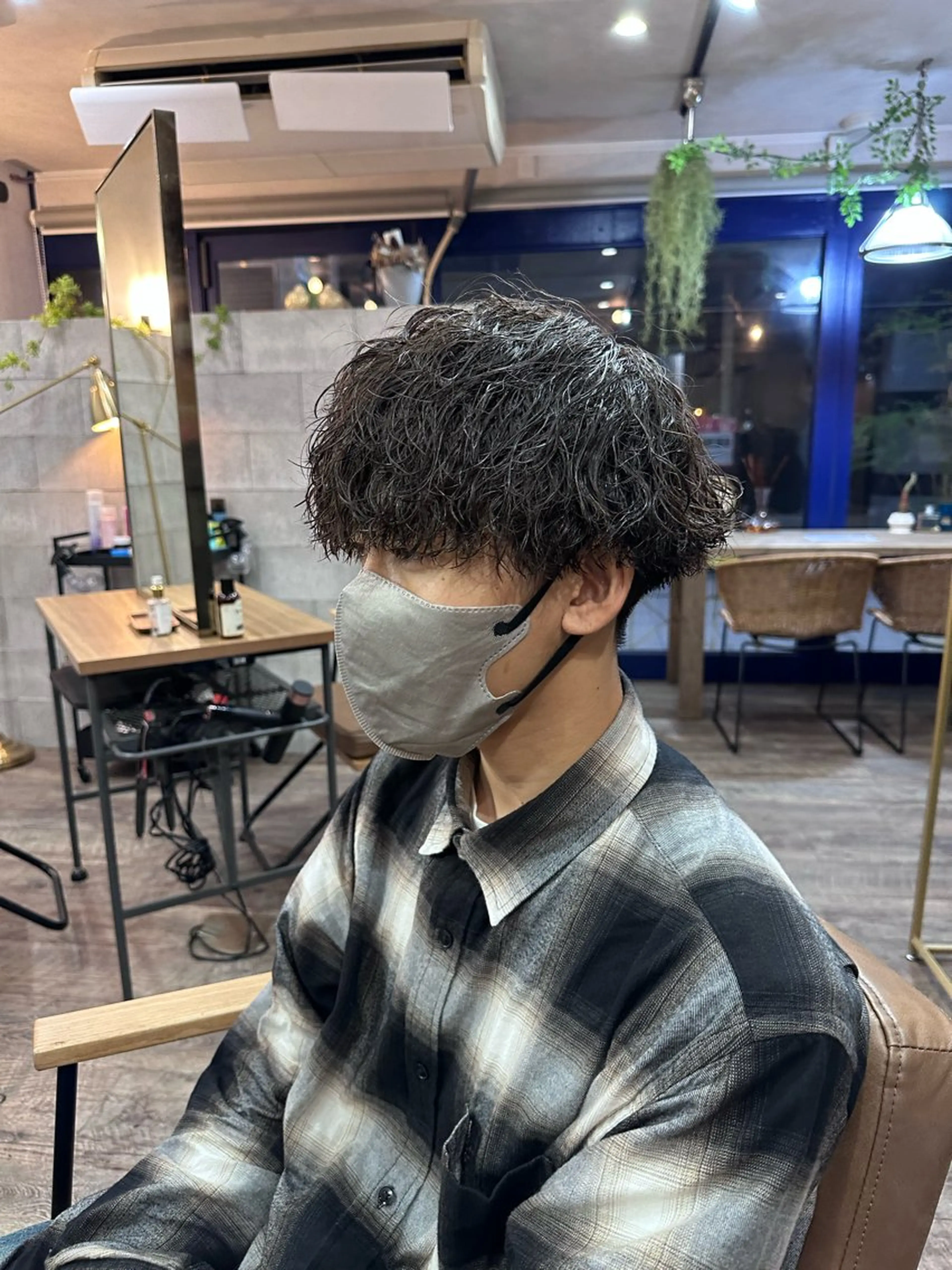 ショート パーマ カット パーマ t.hair垂門真吾 曲がる縮毛矯正/ボブのヘアスタイル