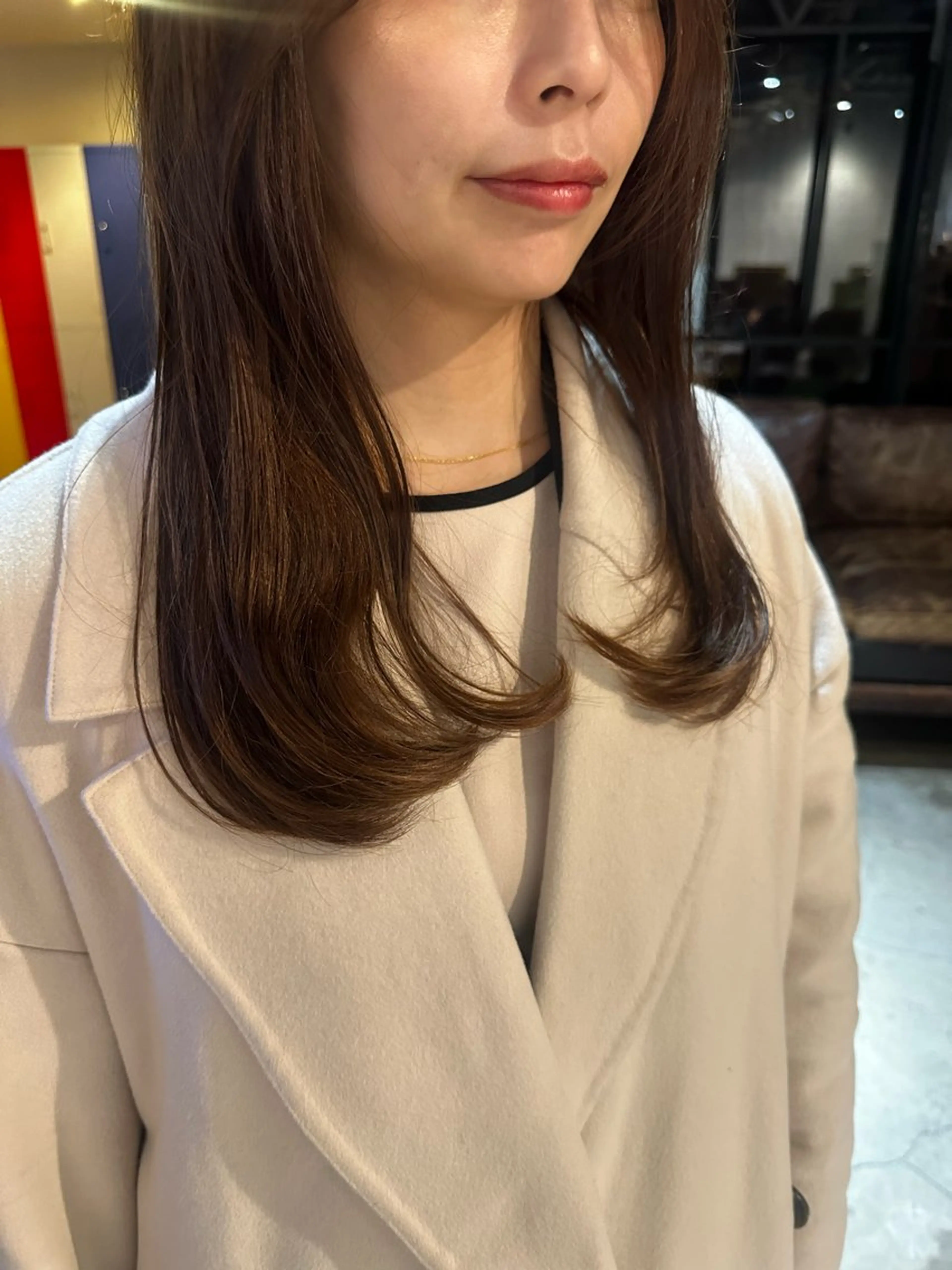 ロング パーマ 喜友名 夏海のヘアスタイル