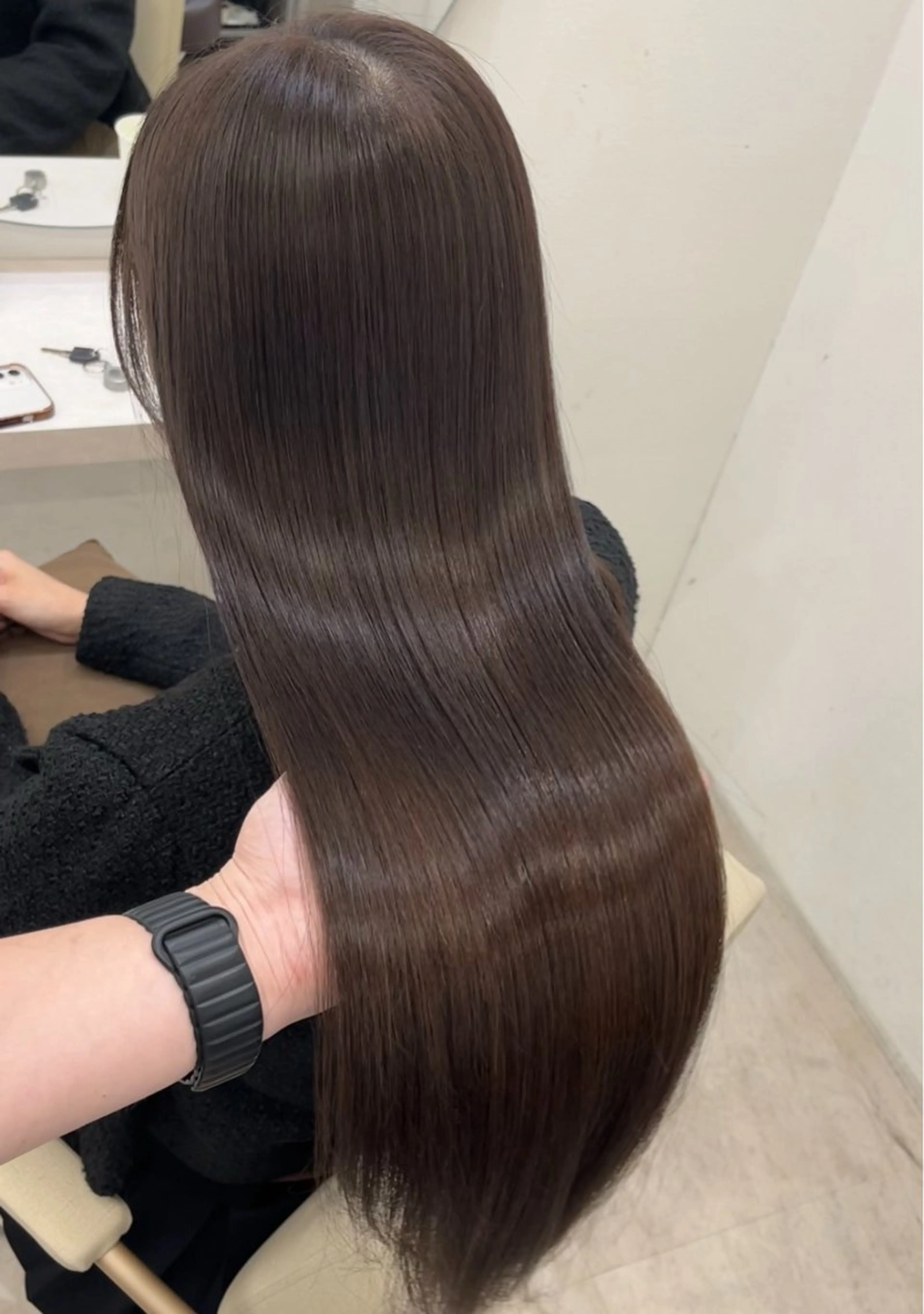 ロング カット ヘアカラー 縮毛矯正 トリートメント 髪質改善/縮毛矯正 梅田茶屋町/西尾祐作のヘアスタイル