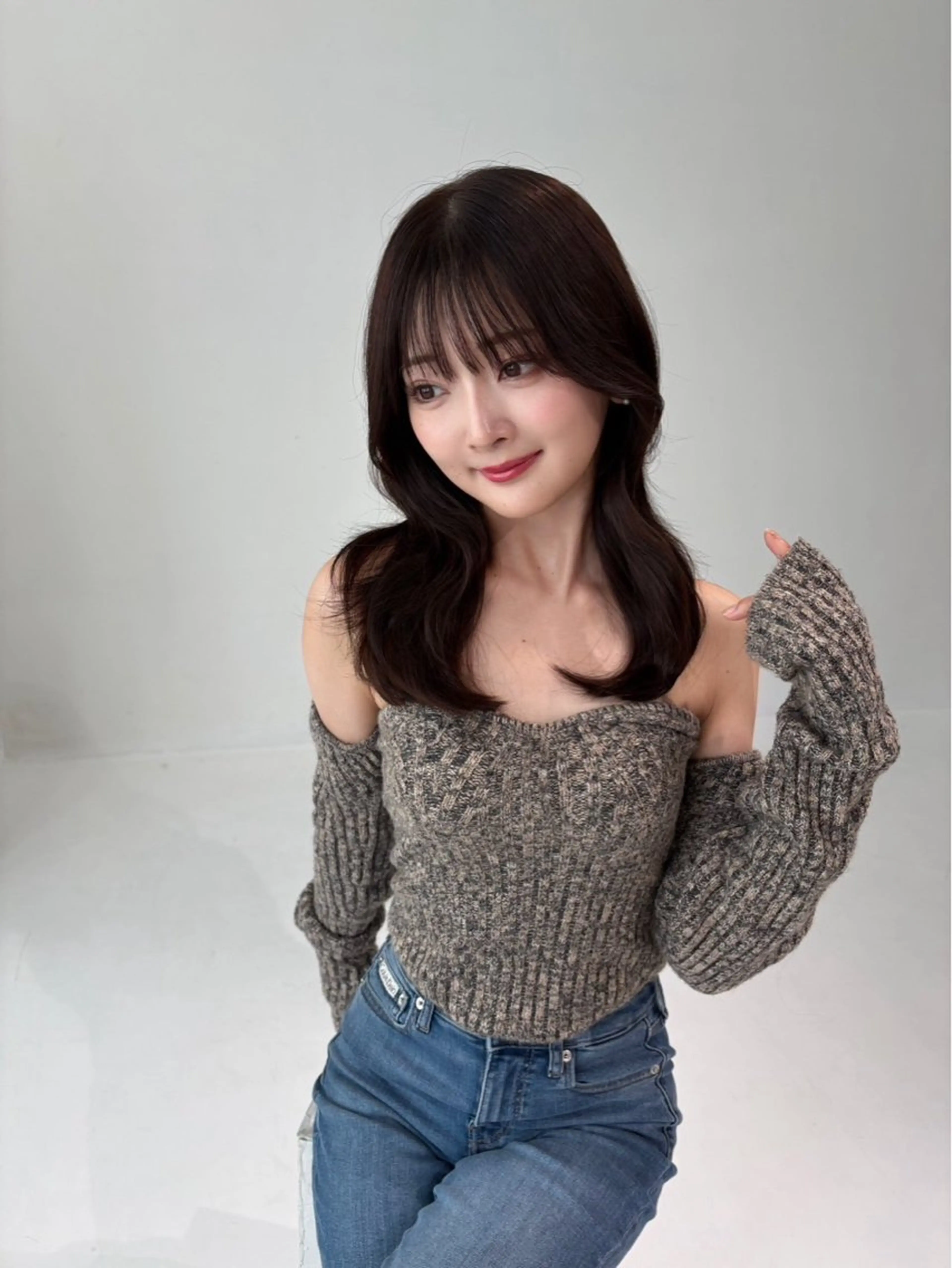 セミロング カラー カラーモデル/梅田/ ⭐️seina⭐️のヘアスタイル