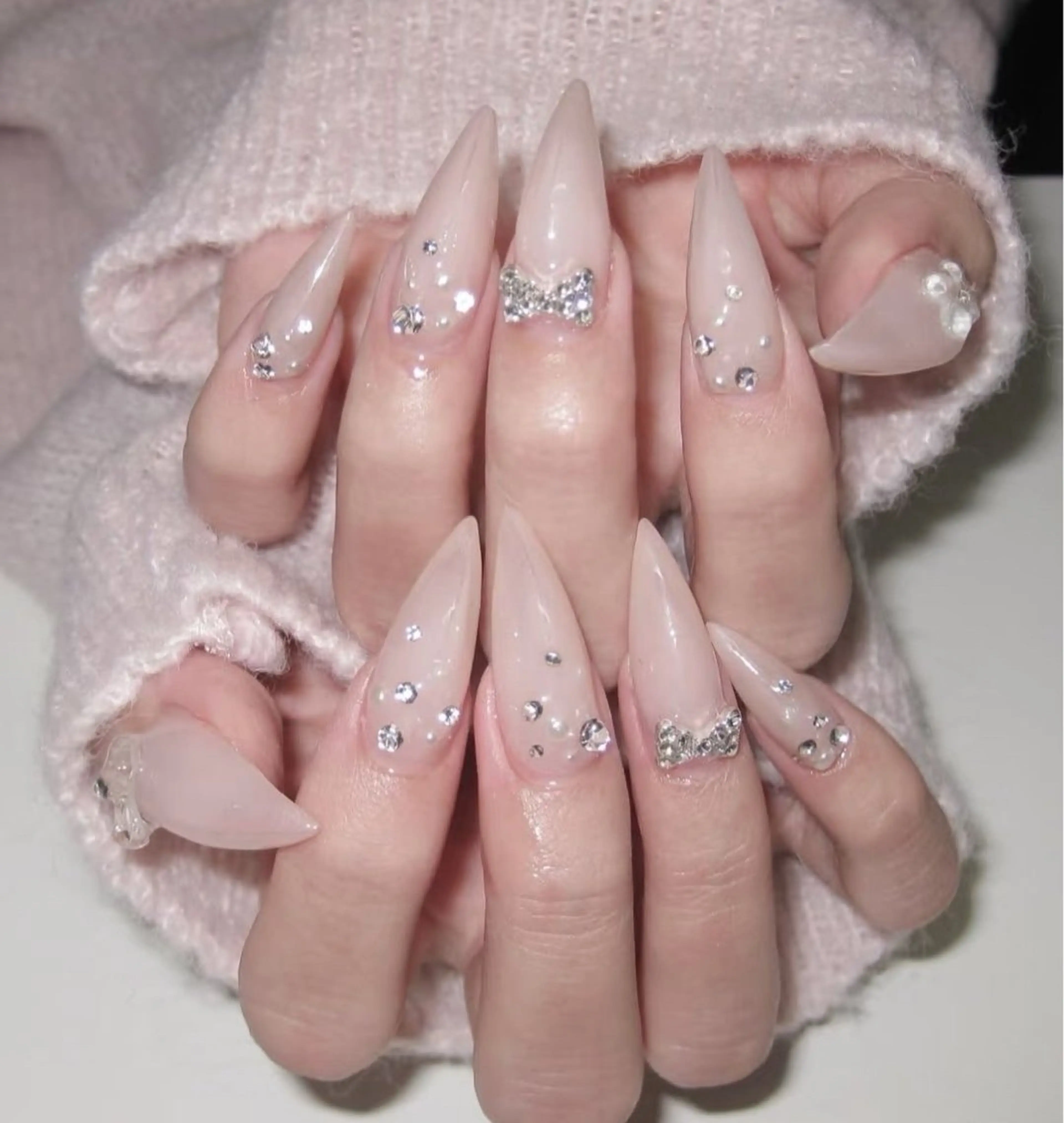 ネイル フレンチネイル ジェルネイル マグネットネイル 持ち込み ニュアンスネイル ハンドネイル Ribbonnail salonのネイルデザイン