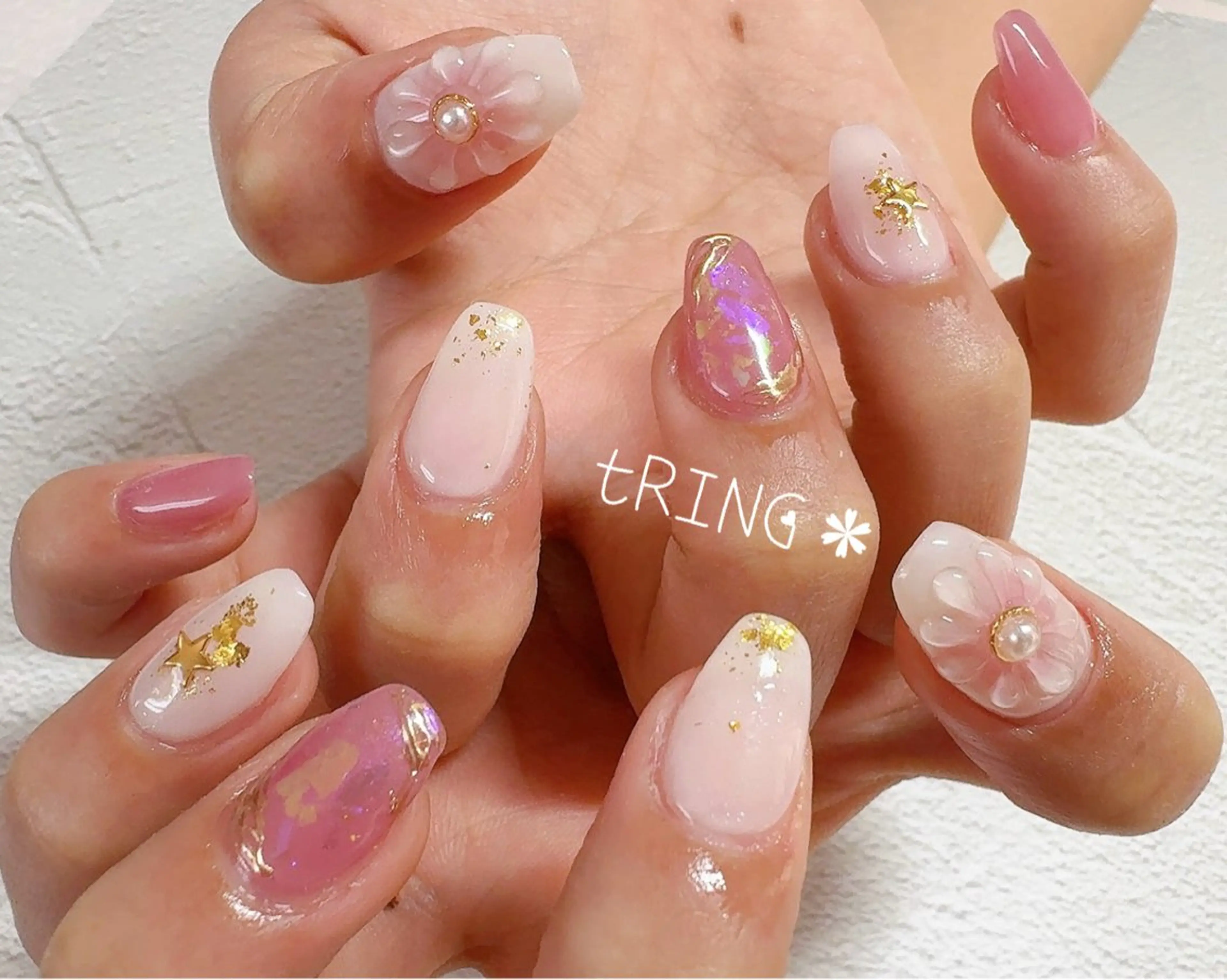 ネイル ハンドネイル tRING＊ しいの木台のネイルデザイン