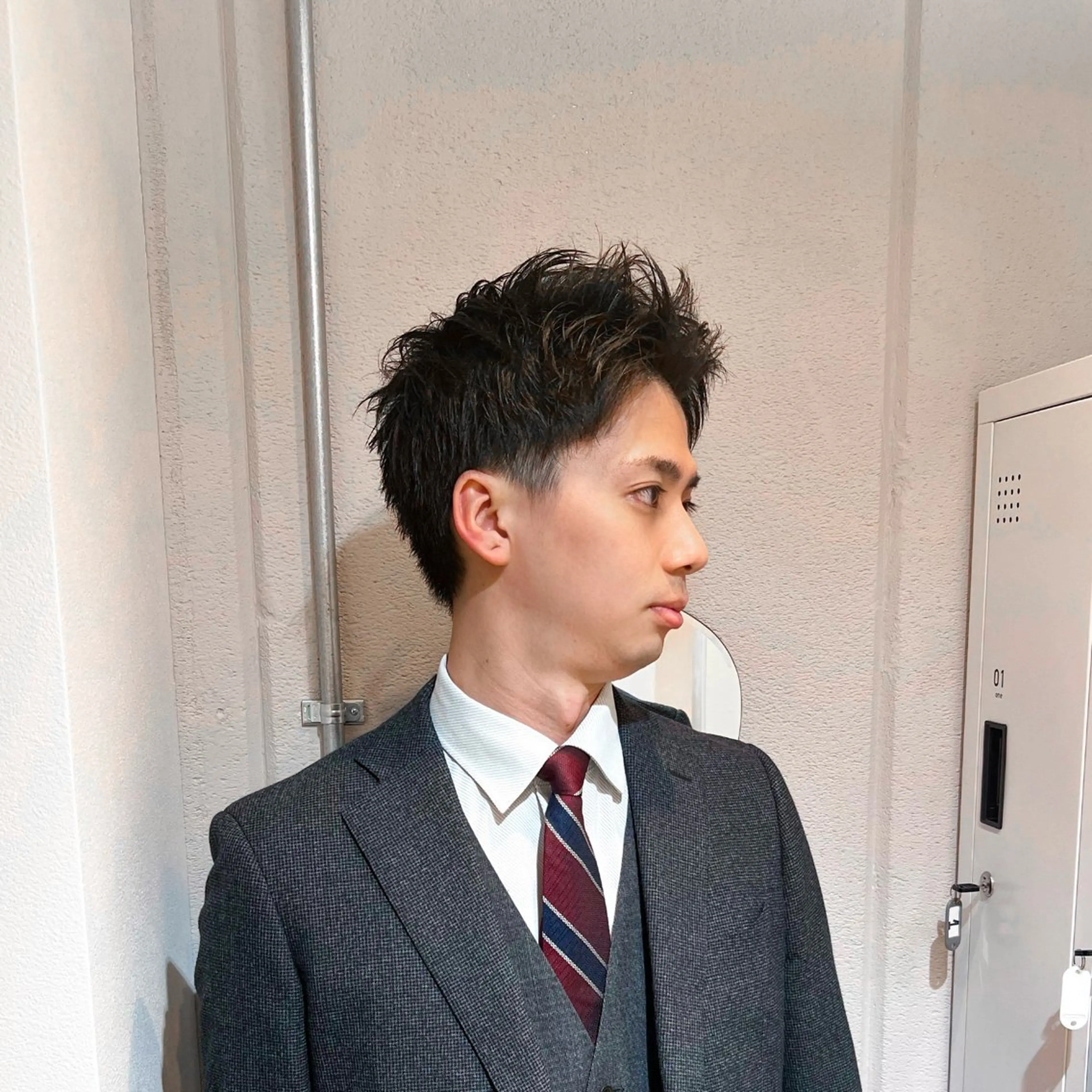 メンズ アップバング カット quon RYUYA /レイヤーのヘアスタイル