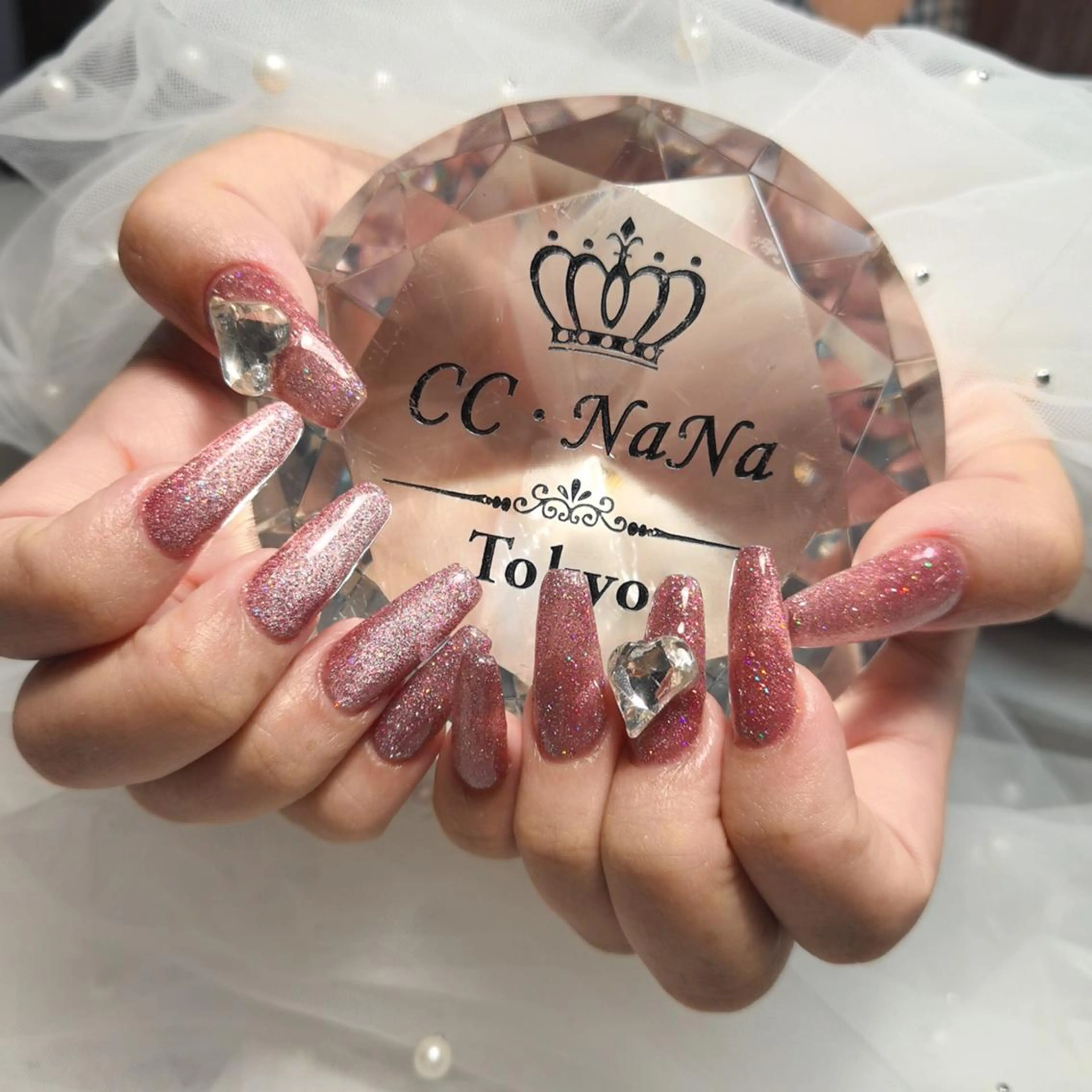 🉐️ 1日1名様限定 ✨見れてる今お💎10本アクリルスカルプ長さだしマグネットワンカラー➕1200円以内パーツ2個の写真