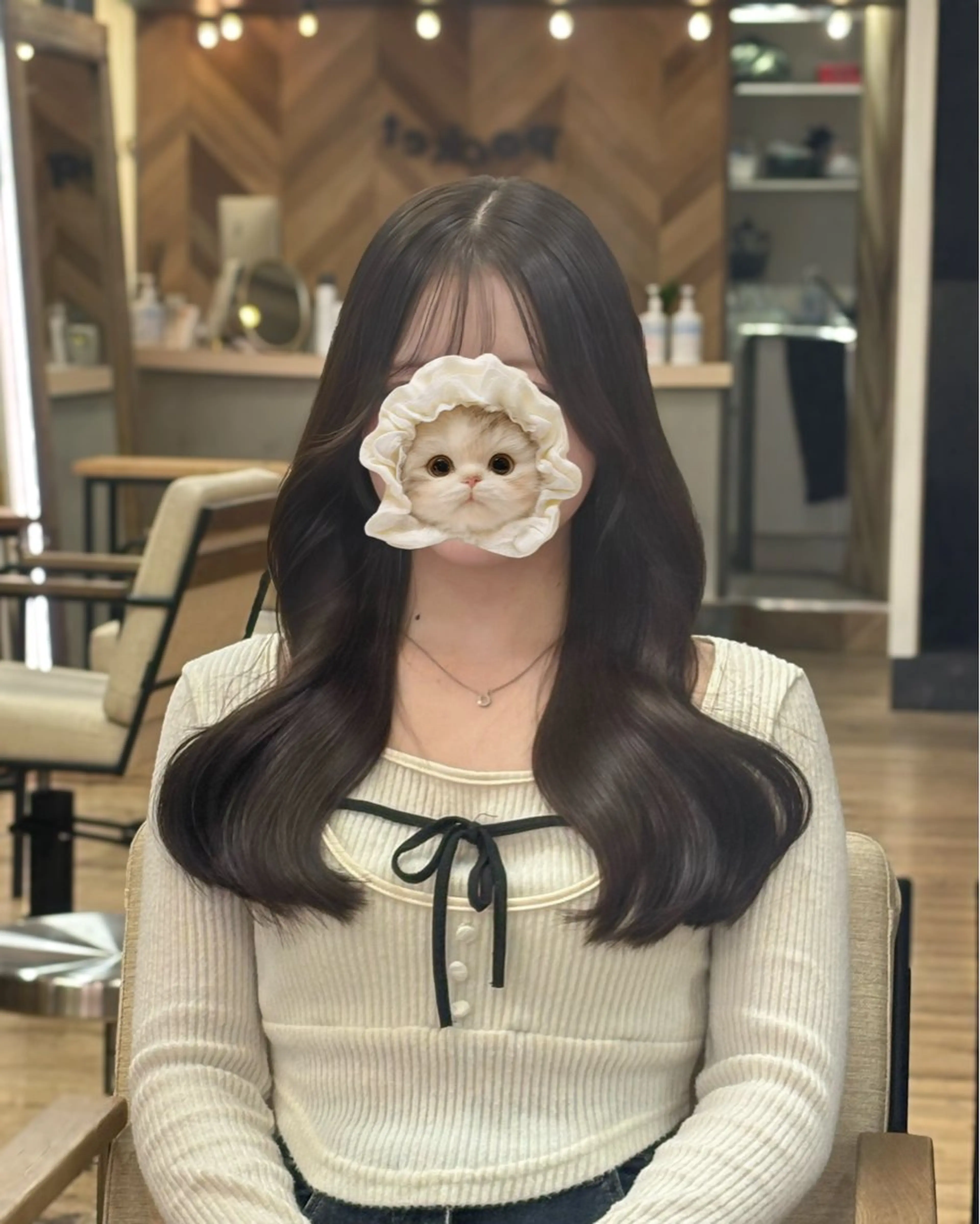 ロング カット ヘアカラー トリートメント 🤍韓国ヘア/ 楓🤍のヘアスタイル