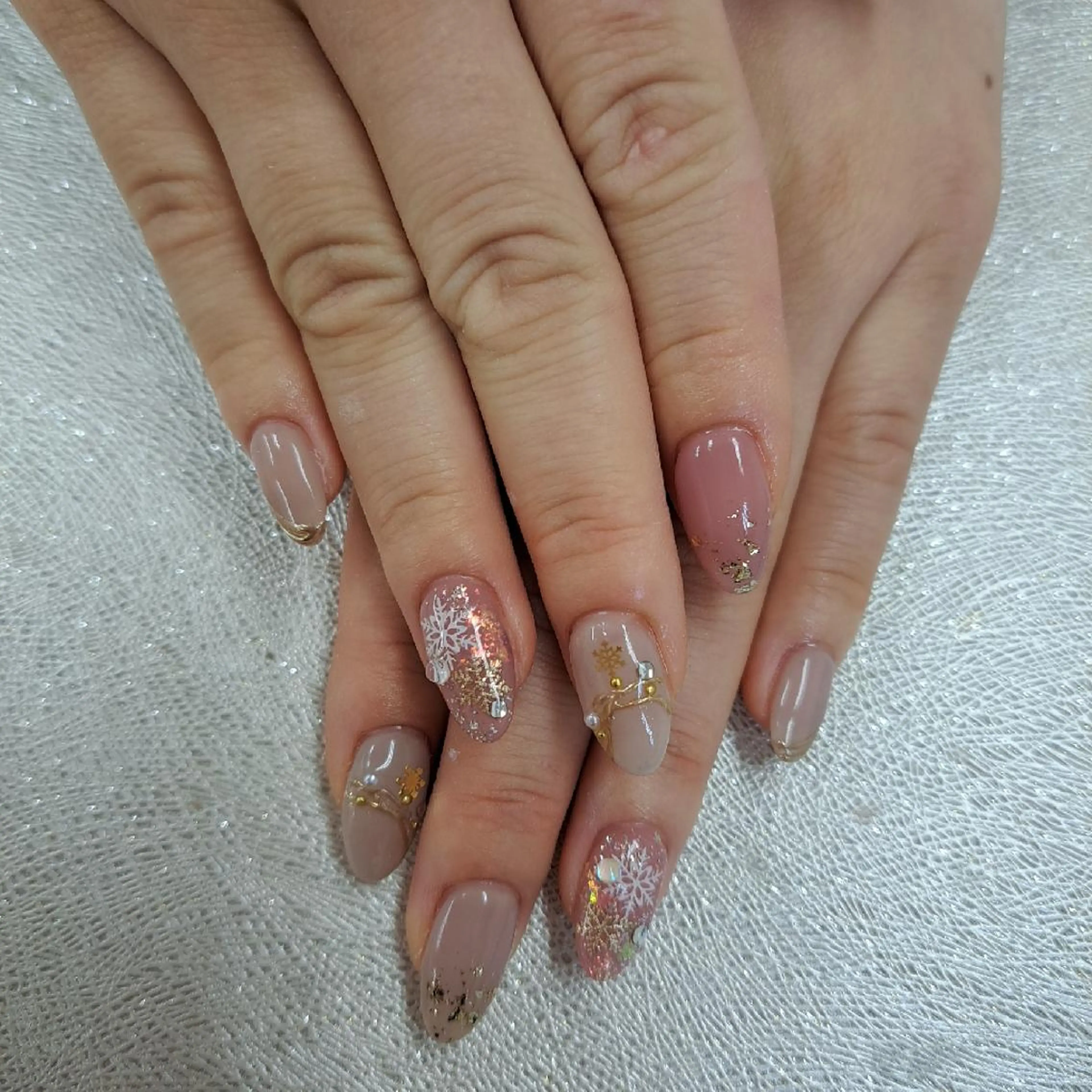 ネイル アートネイル ジェルネイル 持ち込み ニュアンスネイル パラジェル 河野ちえ (雑誌掲載サロン)のネイルデザイン