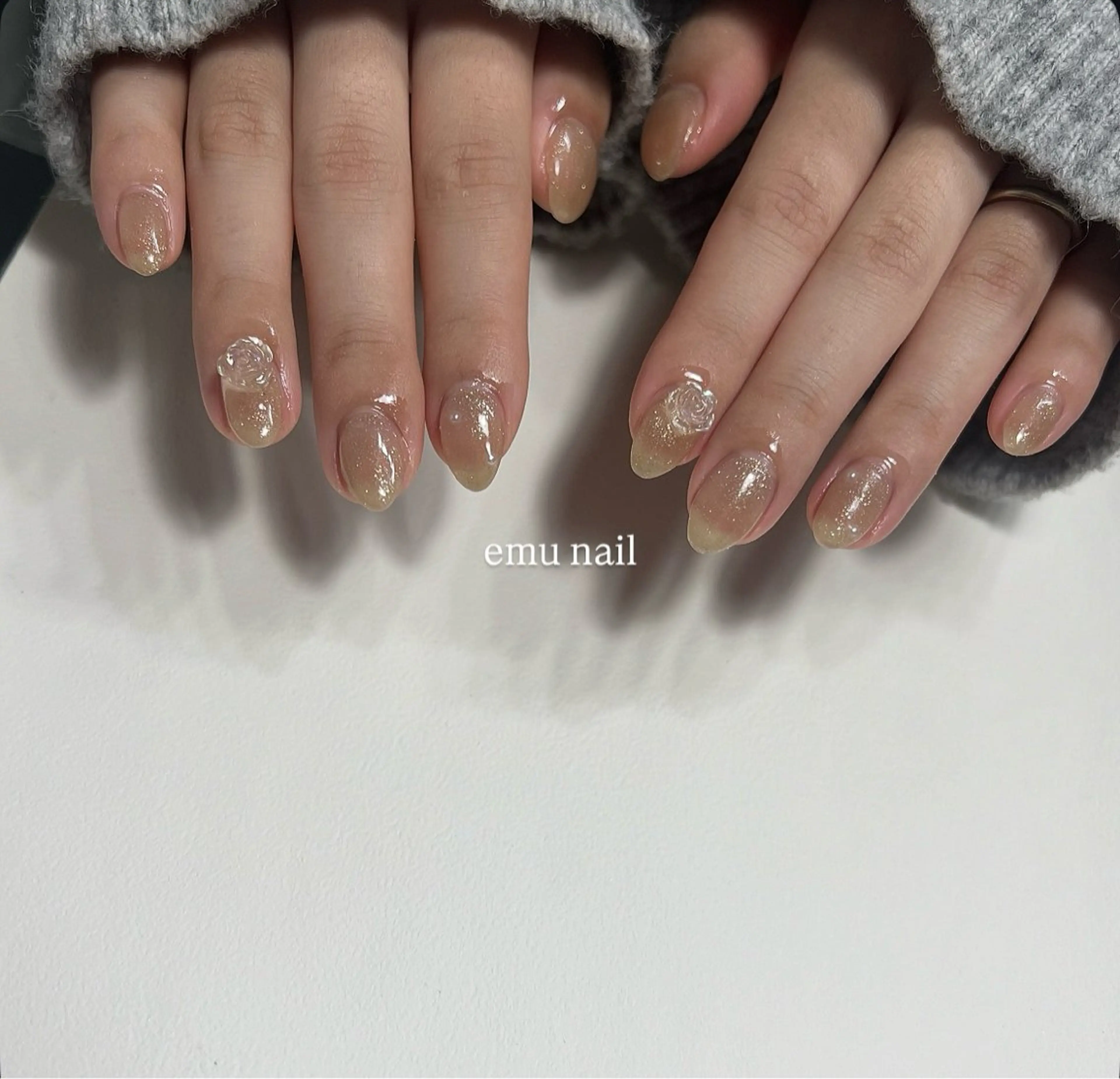 ネイル シンプルネイル ハンドネイル emu nailのネイルデザイン