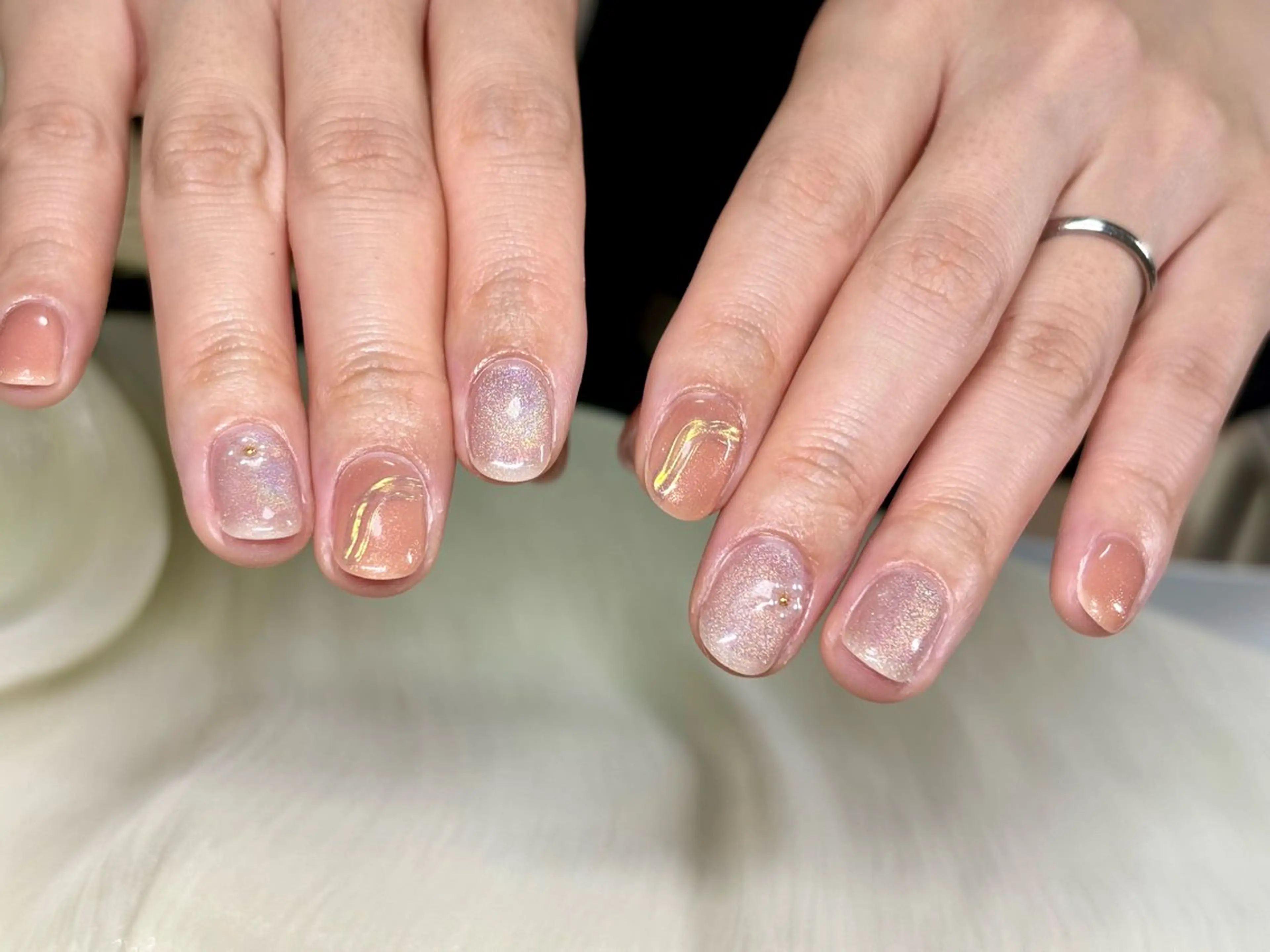 ネイル ニュアンスネイル シンプルネイル N.KIRARI hanaのネイルデザイン