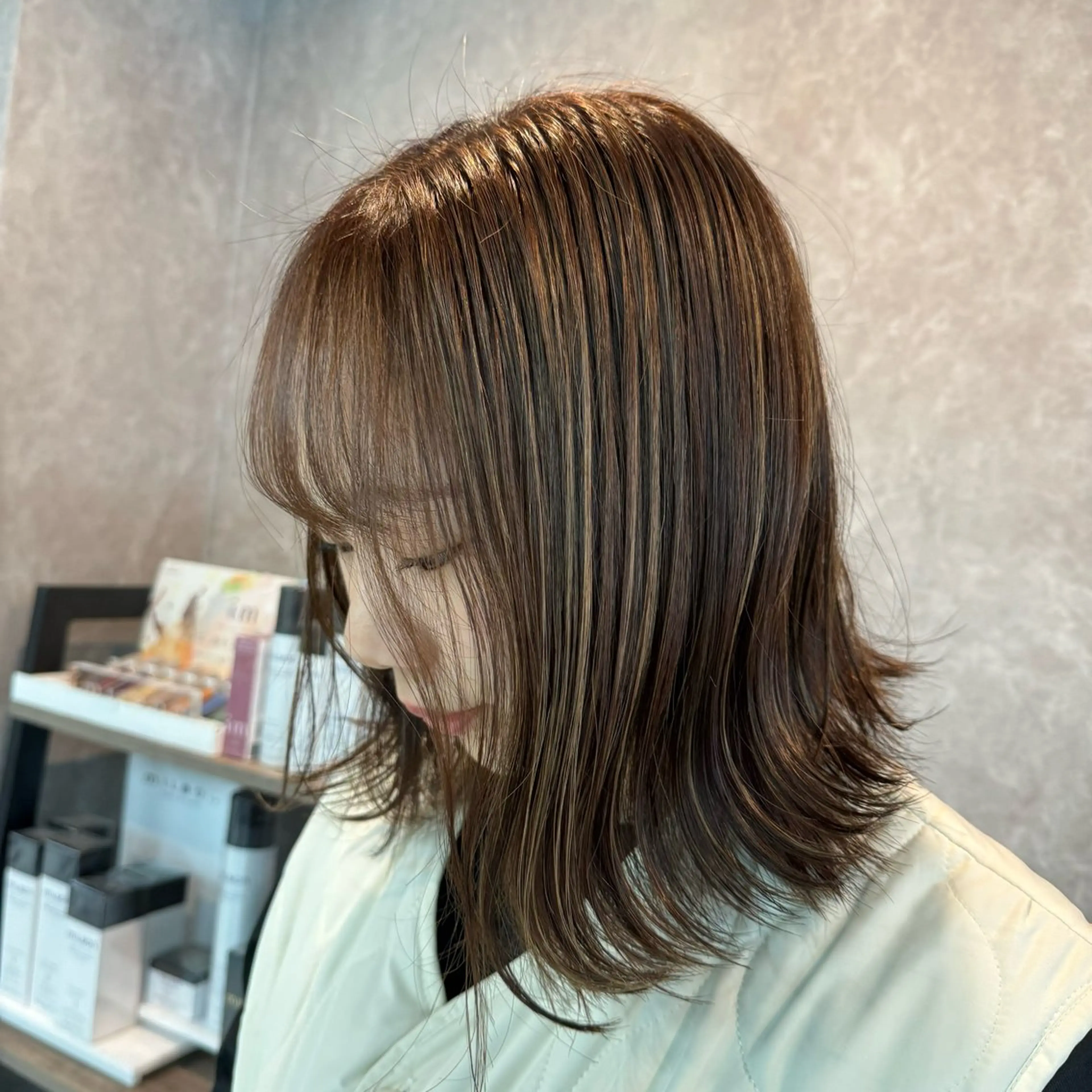 ミディアム ハイライト ヘアカラー belle / Honoka🧁のヘアスタイル