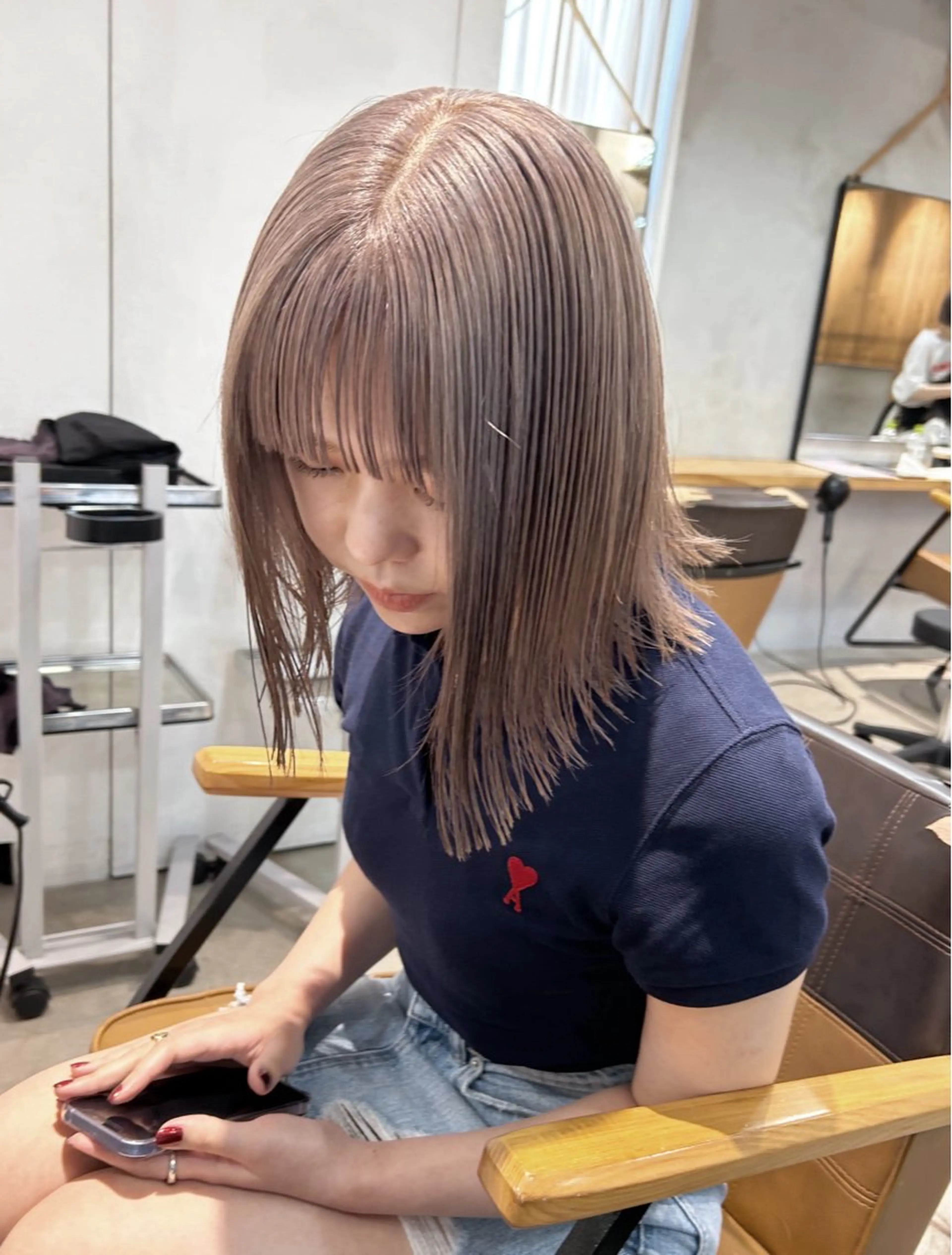 ショート カラー カット ヘアカラー トリートメント グレージュ× ボブ× ハイトーン　前田隆太のヘアスタイル