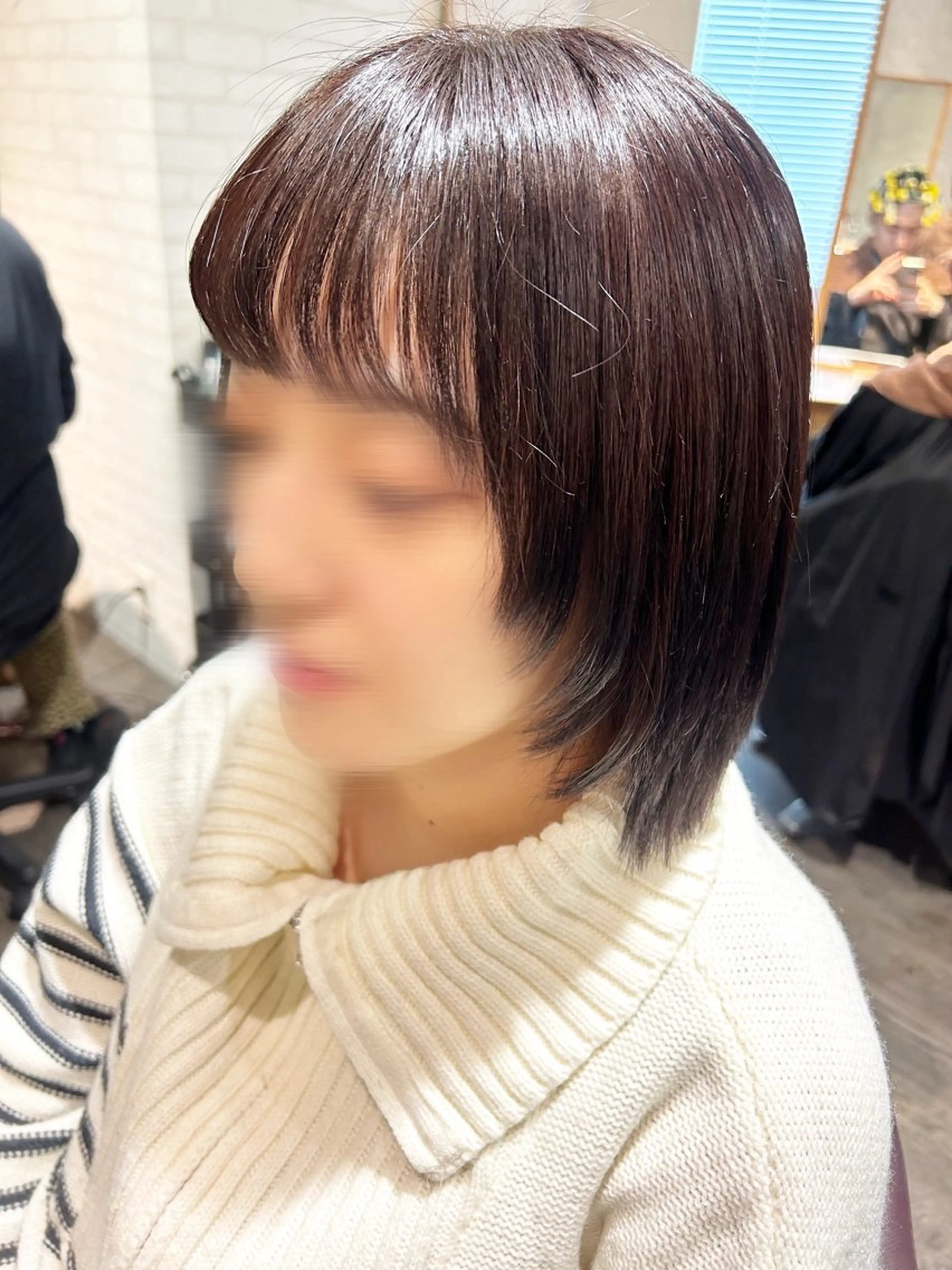 ショート カラー ボブレイヤー ボブ 顔周りカット レイヤーカット カット ヘアカラー トリートメント パーソナルカラー 診断🍀マリンのヘアスタイル