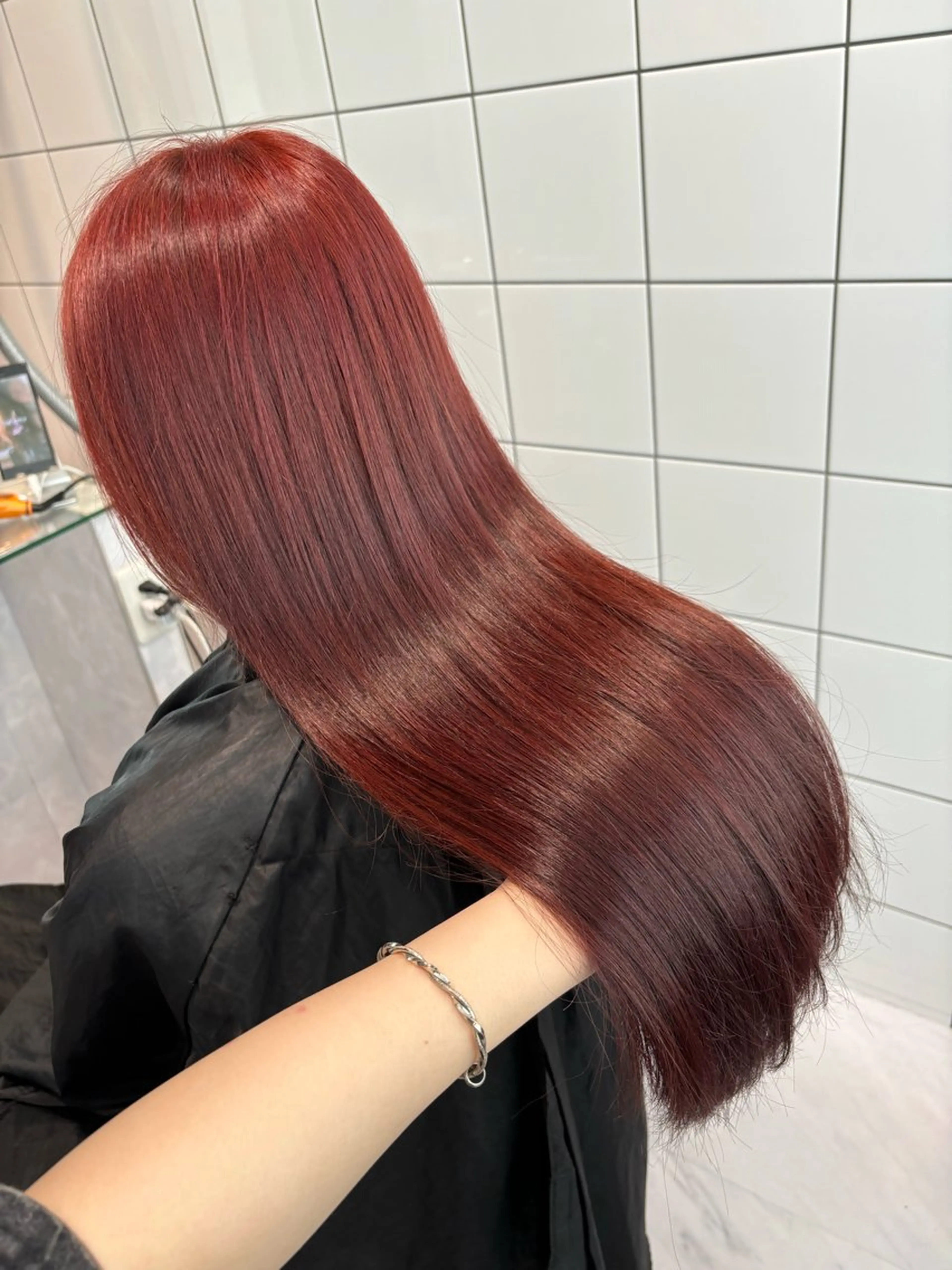 ロング カラー ヘアカラー トリートメント ヘッドスパ ヘアセット 表参道♡暗髪^ྀི 艶カラー♡アユミのヘアスタイル