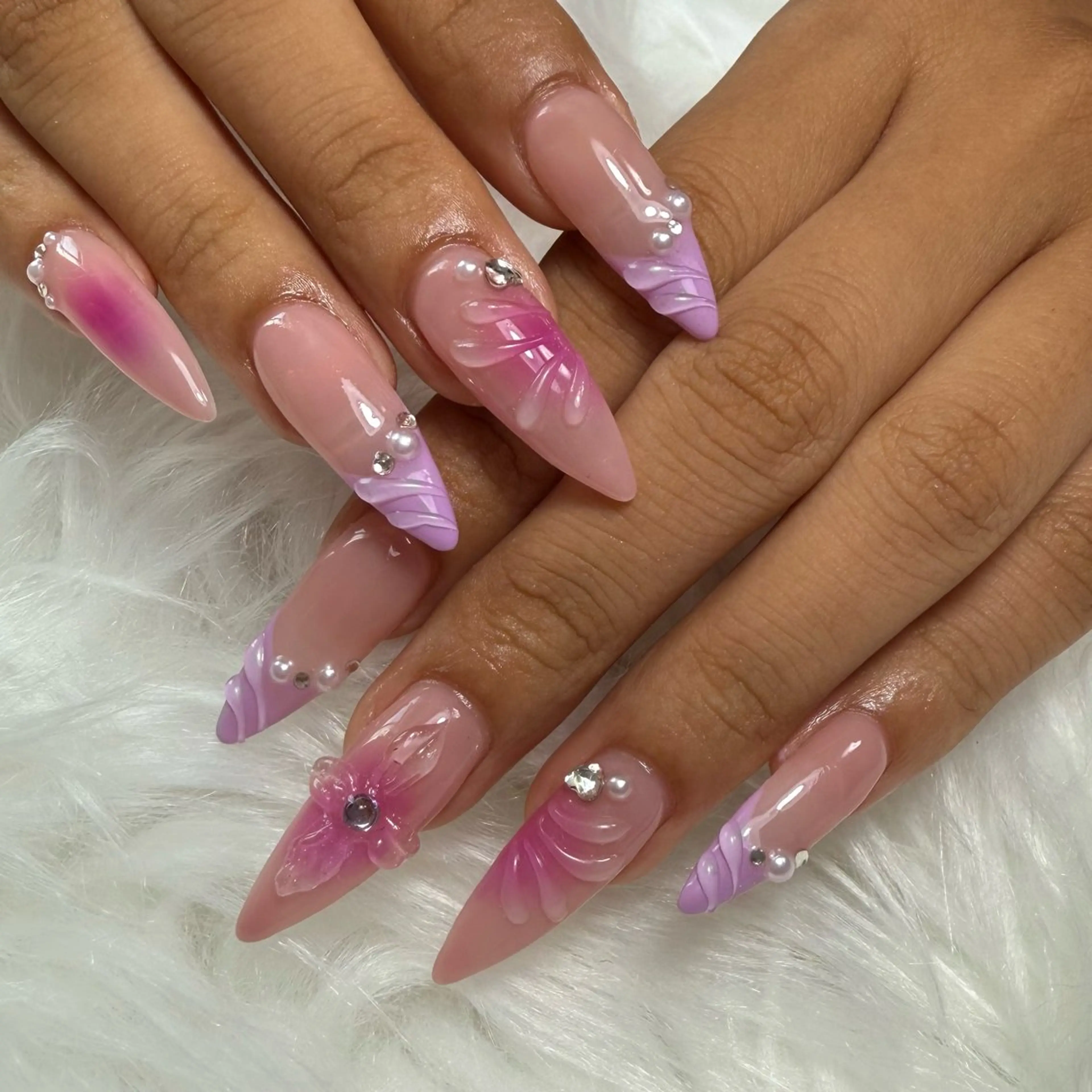 ネイル 持ち込み 夏ネイル ハンドネイル L'ino nailのネイルデザイン