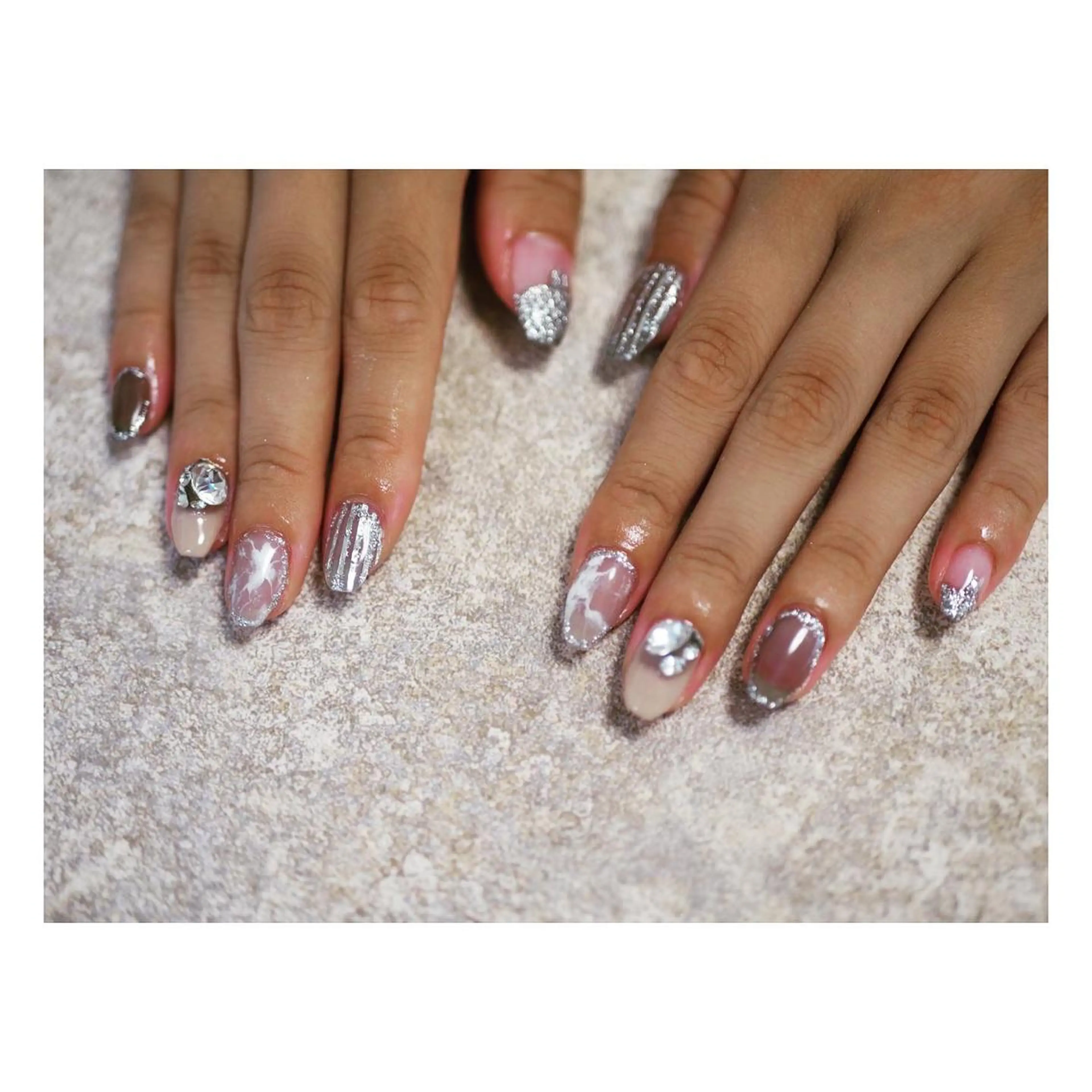 ネイル 持ち込み ニュアンスネイル Nail salon Rilaのネイルデザイン