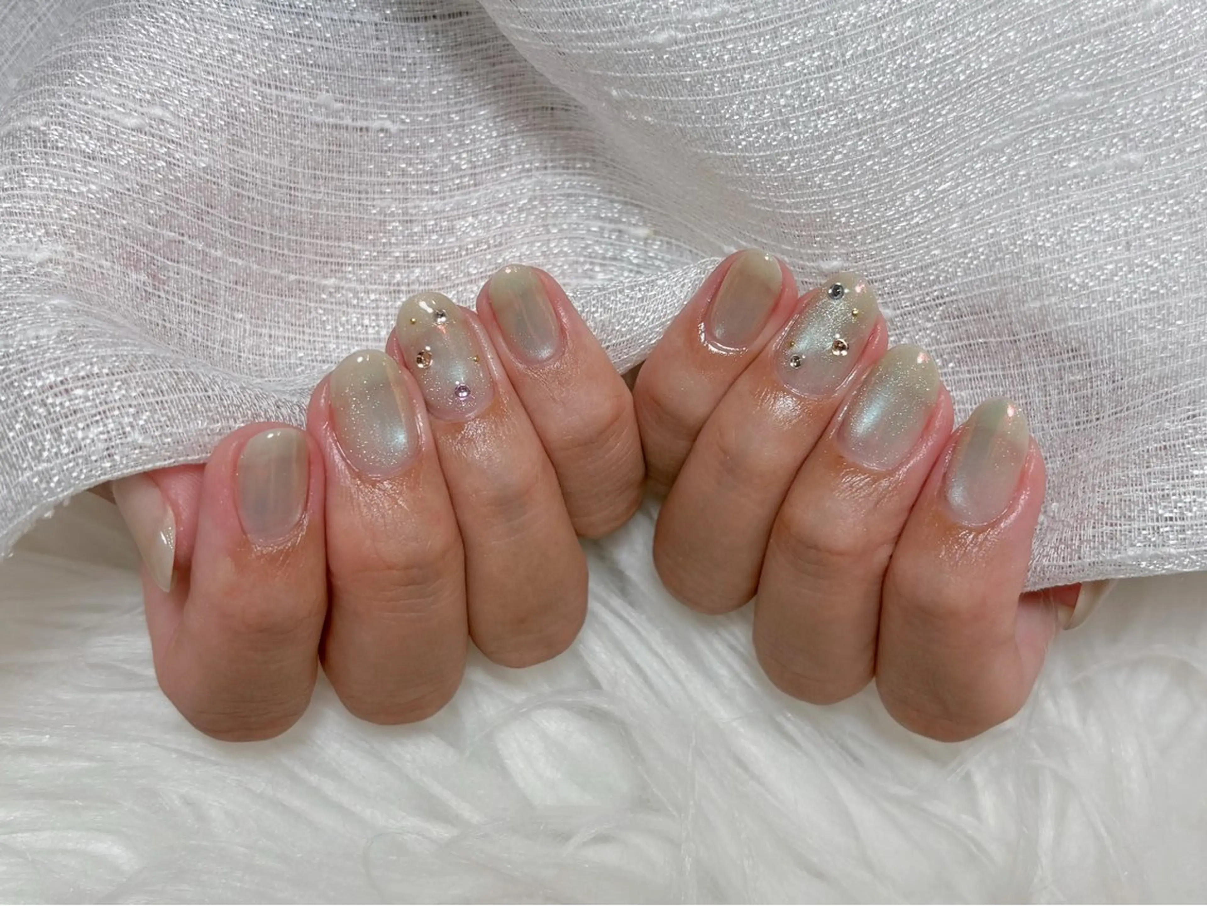 ネイル オーロラネイル マグネットネイル ハンドネイル 【Eclat ｴｸﾗ】nail＆beauty所属・Eclat［ｴｸﾗ］ Yuriのネイルデザイン