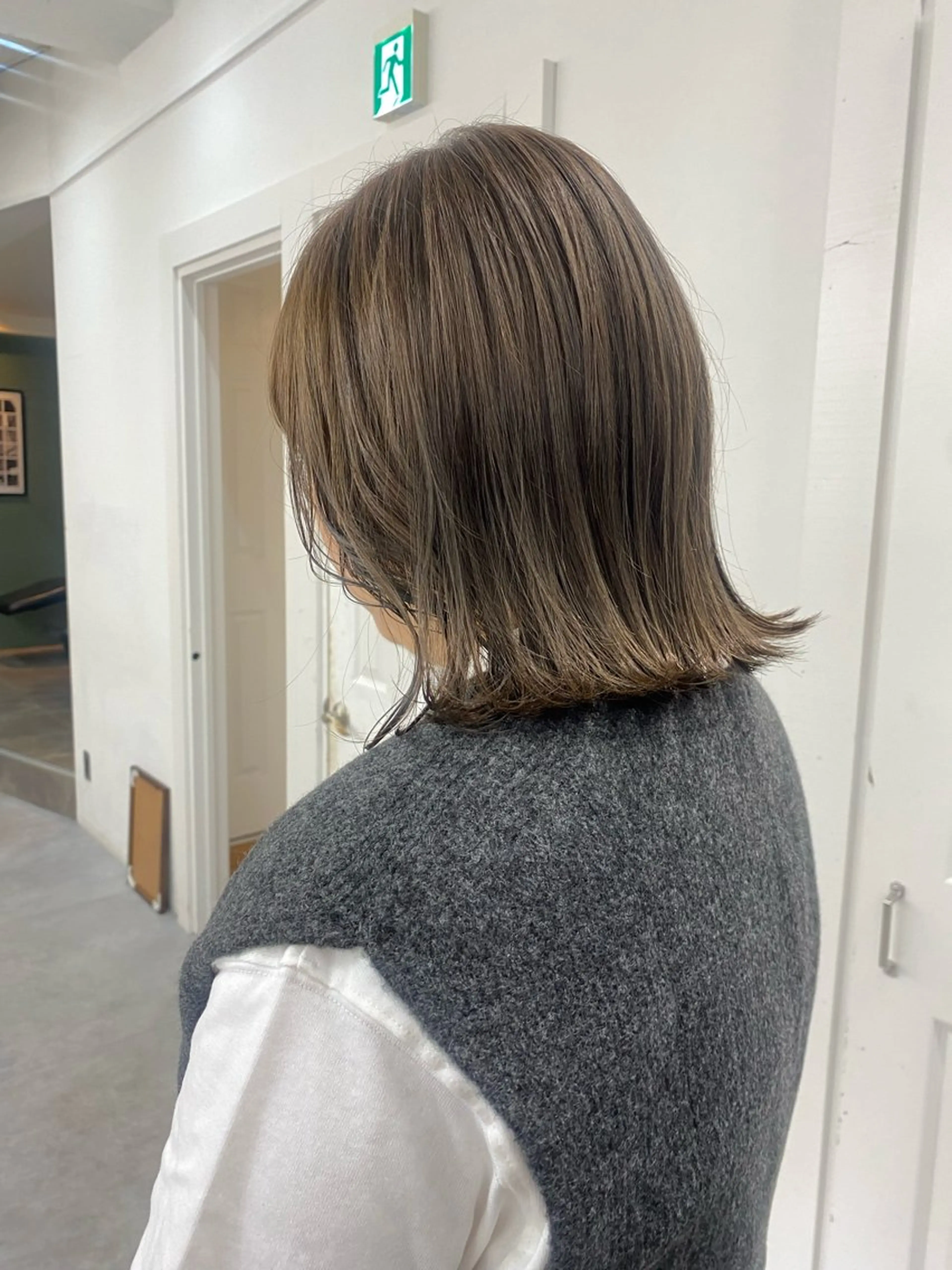 ミディアム カラー カット ヘアカラー トリートメント ボブ/透明感カラー /サナ🌼のヘアスタイル