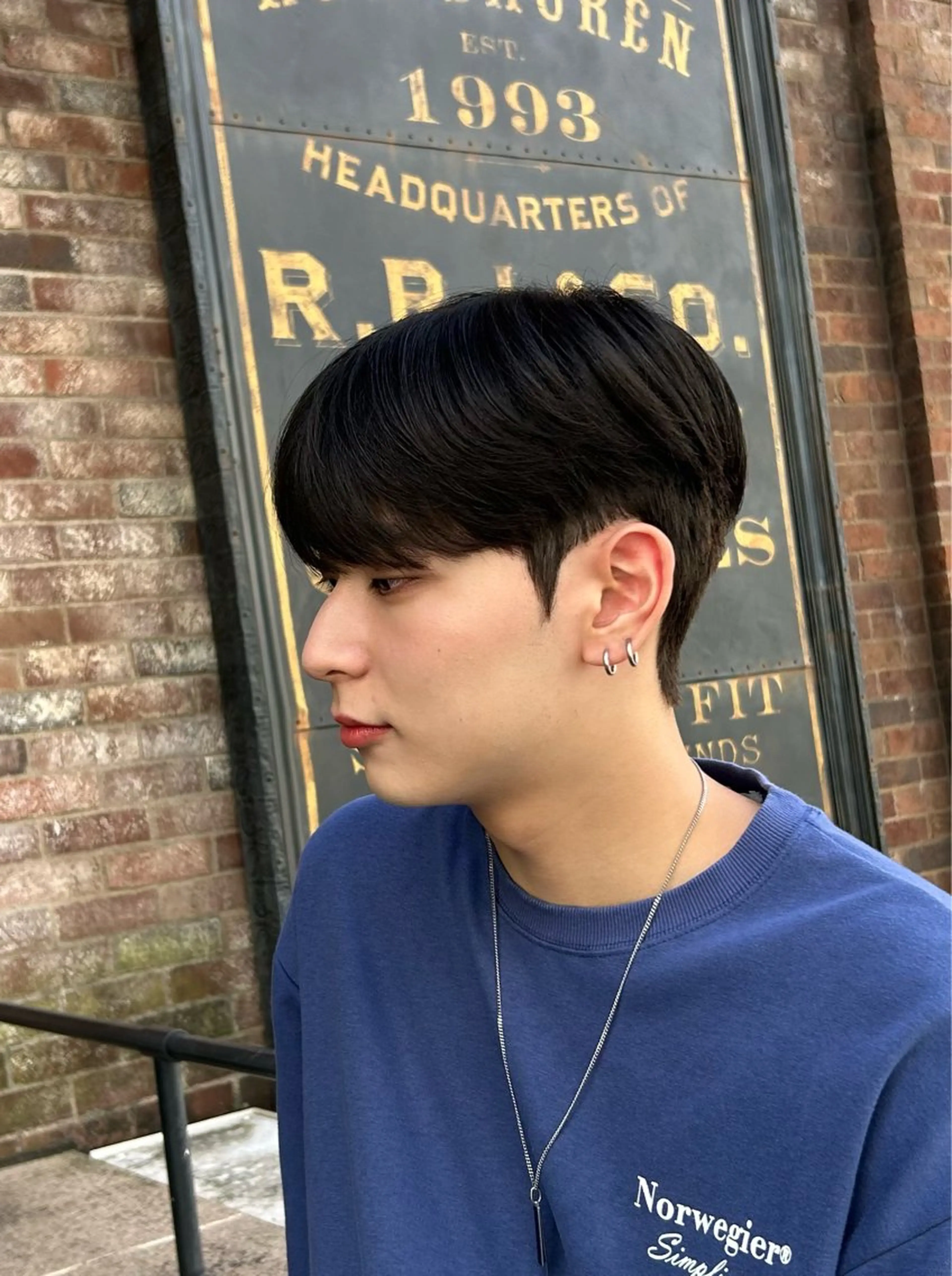 ショート メンズ ダウンパーマ メンズ韓国風 マッシュ メンズパーマ シースルーマッシュ カット パーマ ダウンパーマ韓国ヘア 片岡駿のヘアスタイル