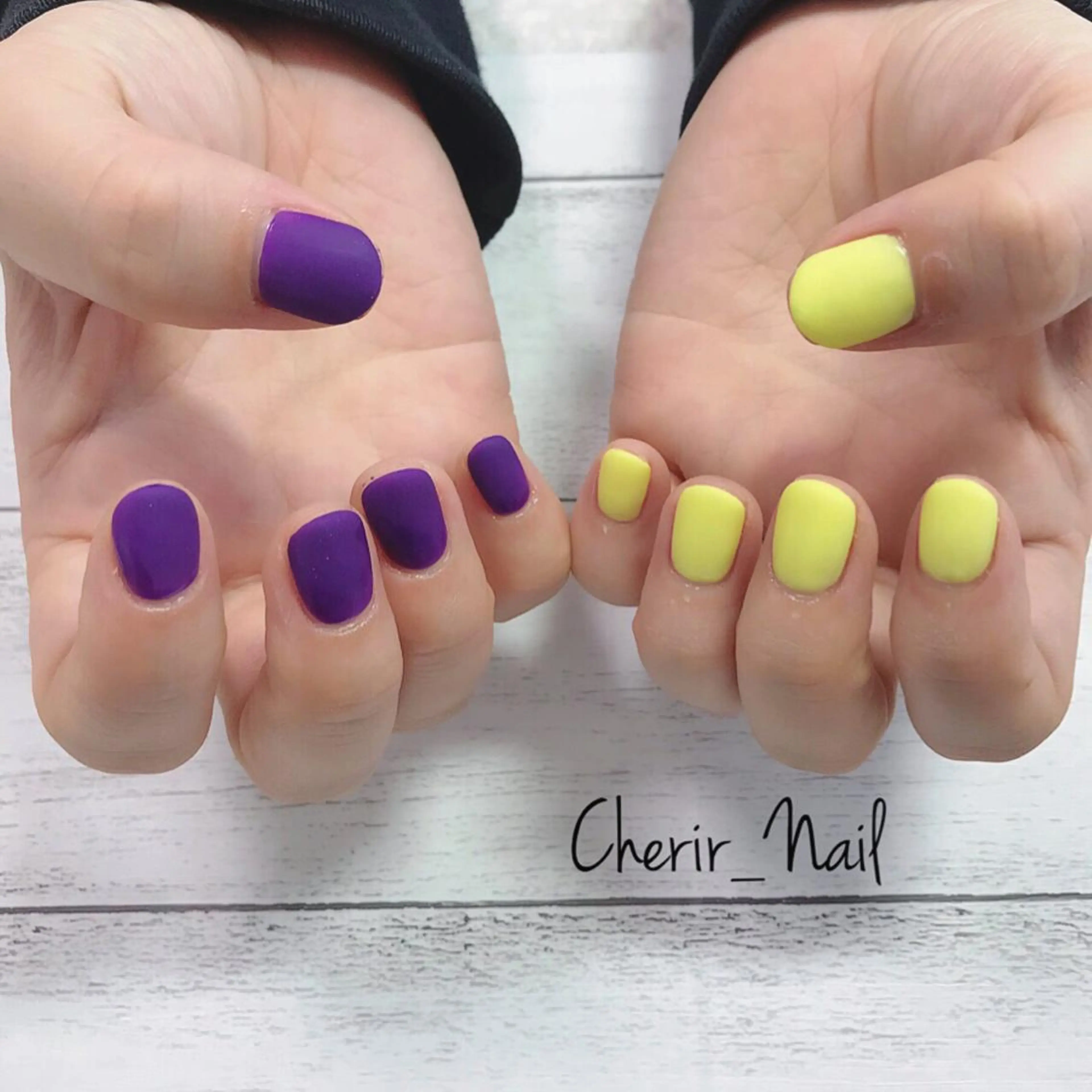 ネイル カジュアル 韓国ネイル おそろいネイル マットネイル ワンカラーネイル Cherirnail kaoriのネイルデザイン