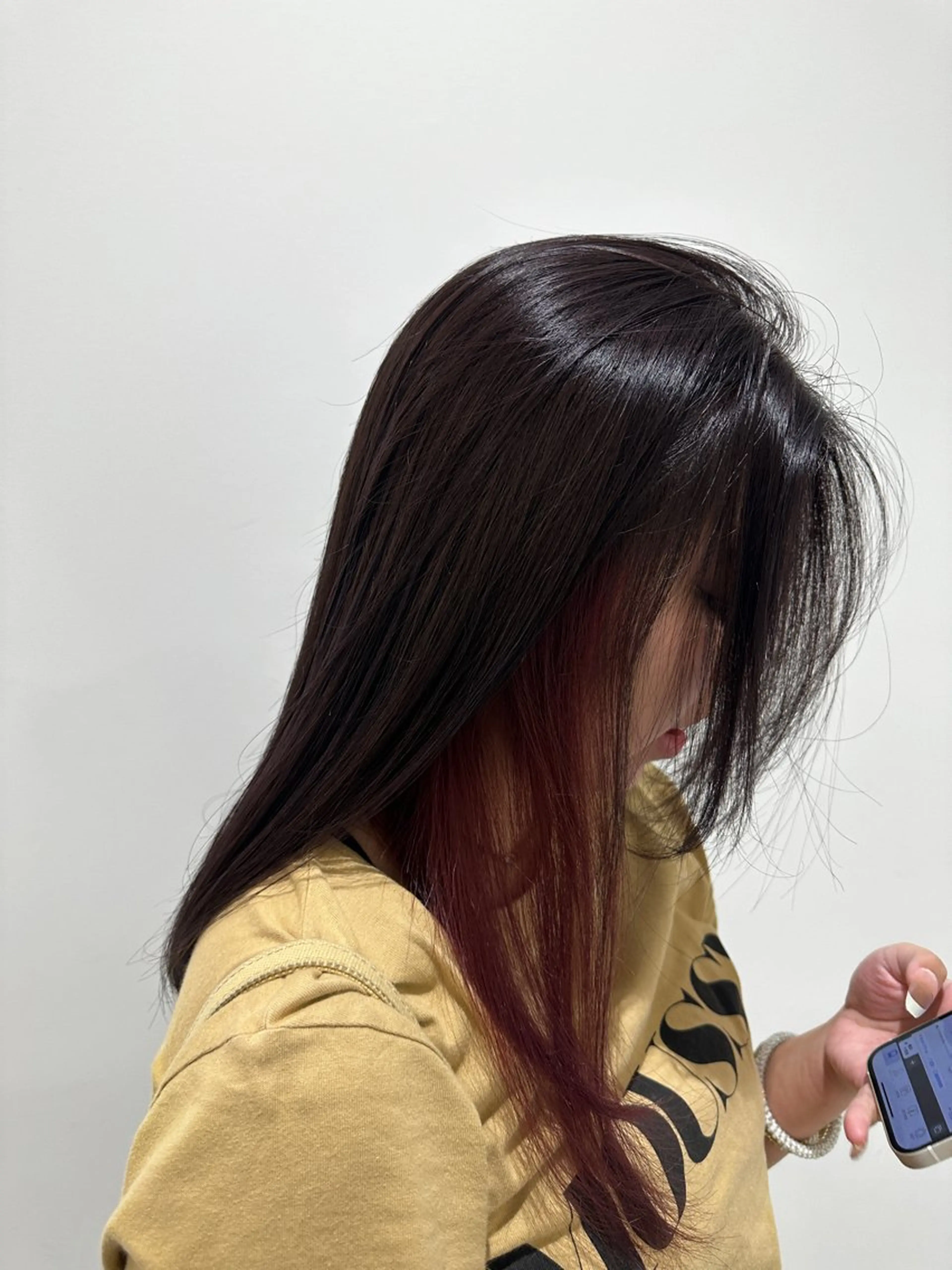 カラー ピンクカラー ピンクパープル カット ヘアカラー トリートメント こうた/髪質改善 ストレート/ヘアケアのヘアスタイル