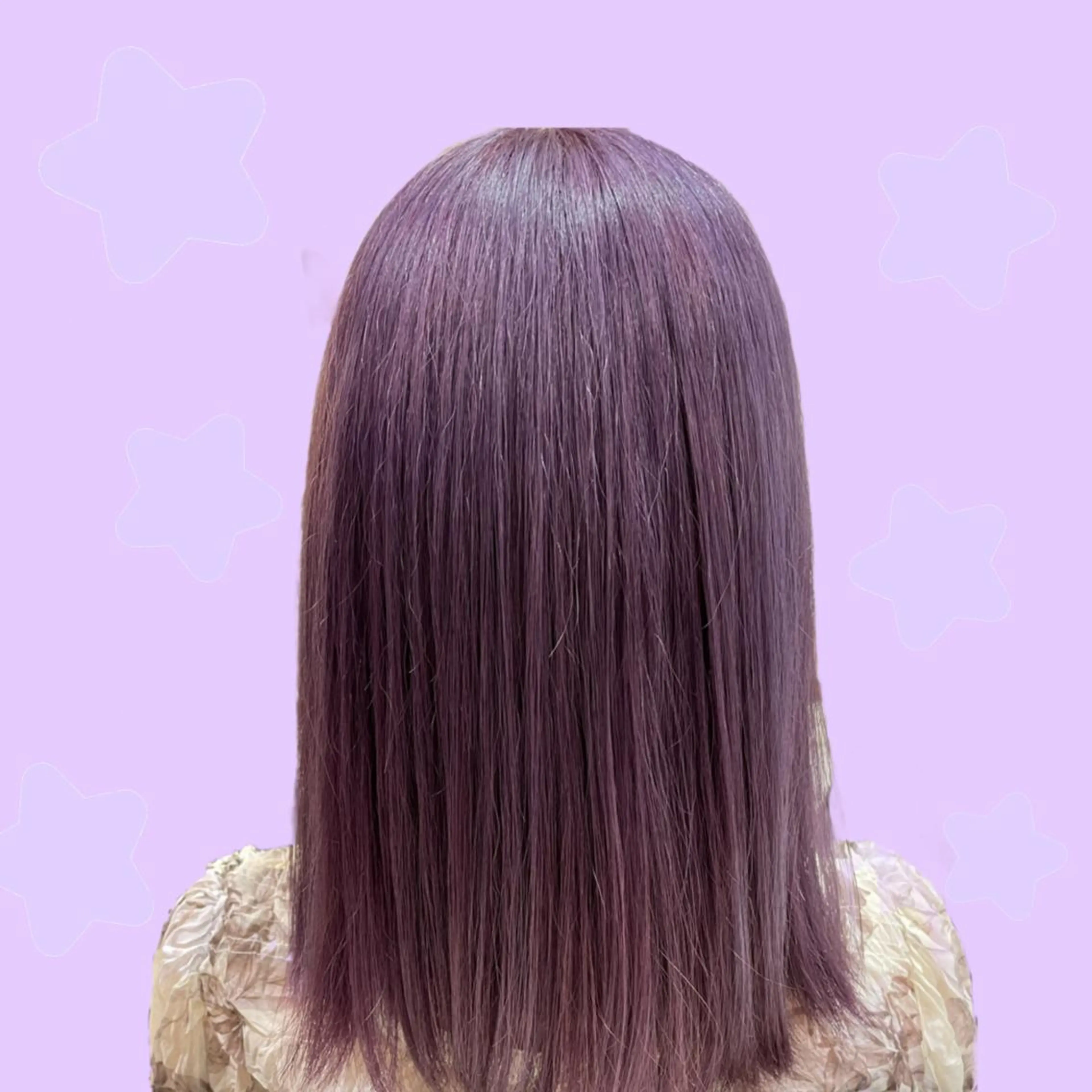 ミディアム カラー ヘアアレンジ ブリーチ ラベンダーカラー 🦄ブリーチ💜エク ステ💜MIU🦄のヘアスタイル
