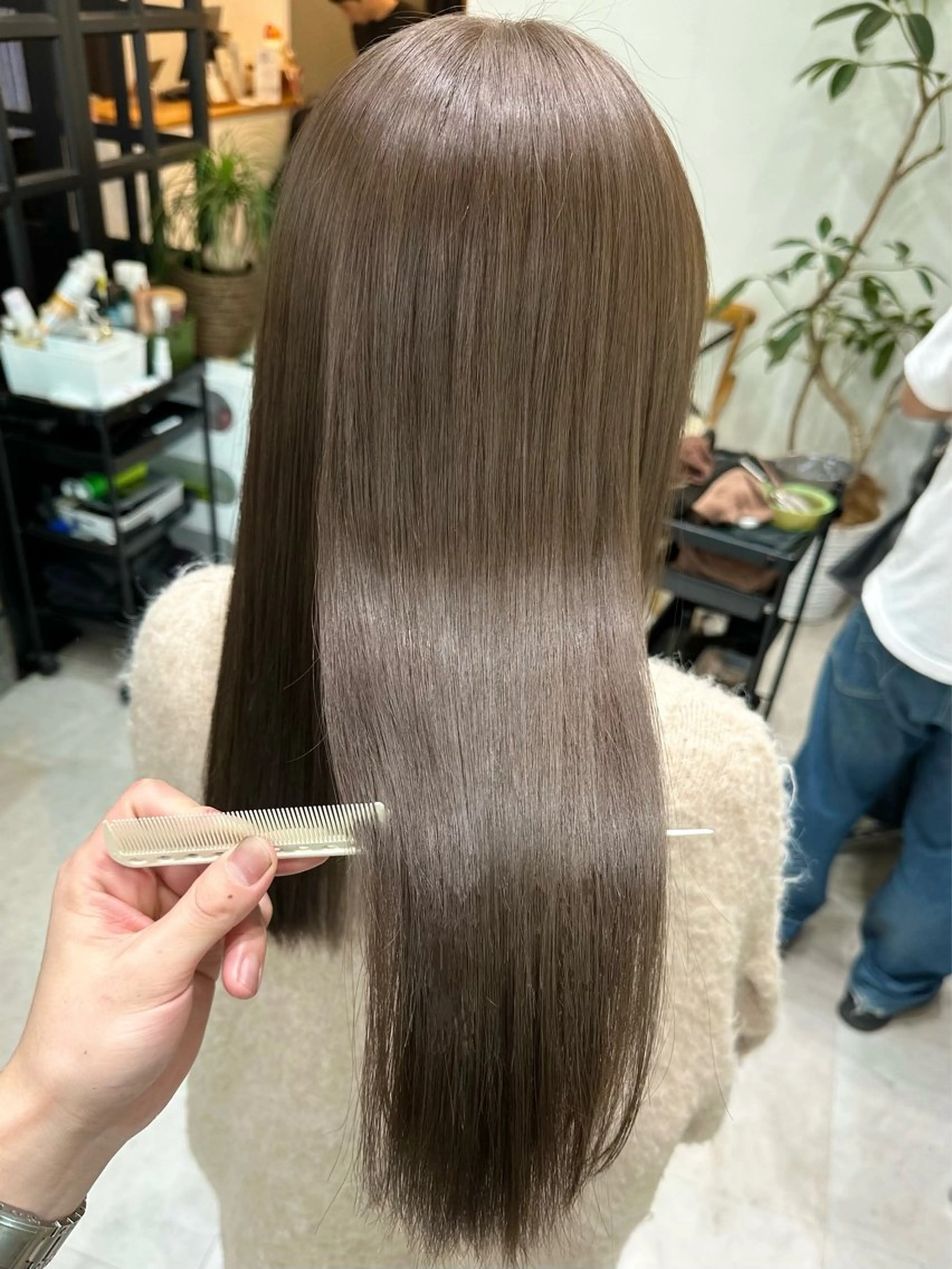 セミロング カット ヘアカラー トリートメント ✨似合わせカット/ 艶カラー恵比寿✨のヘアスタイル