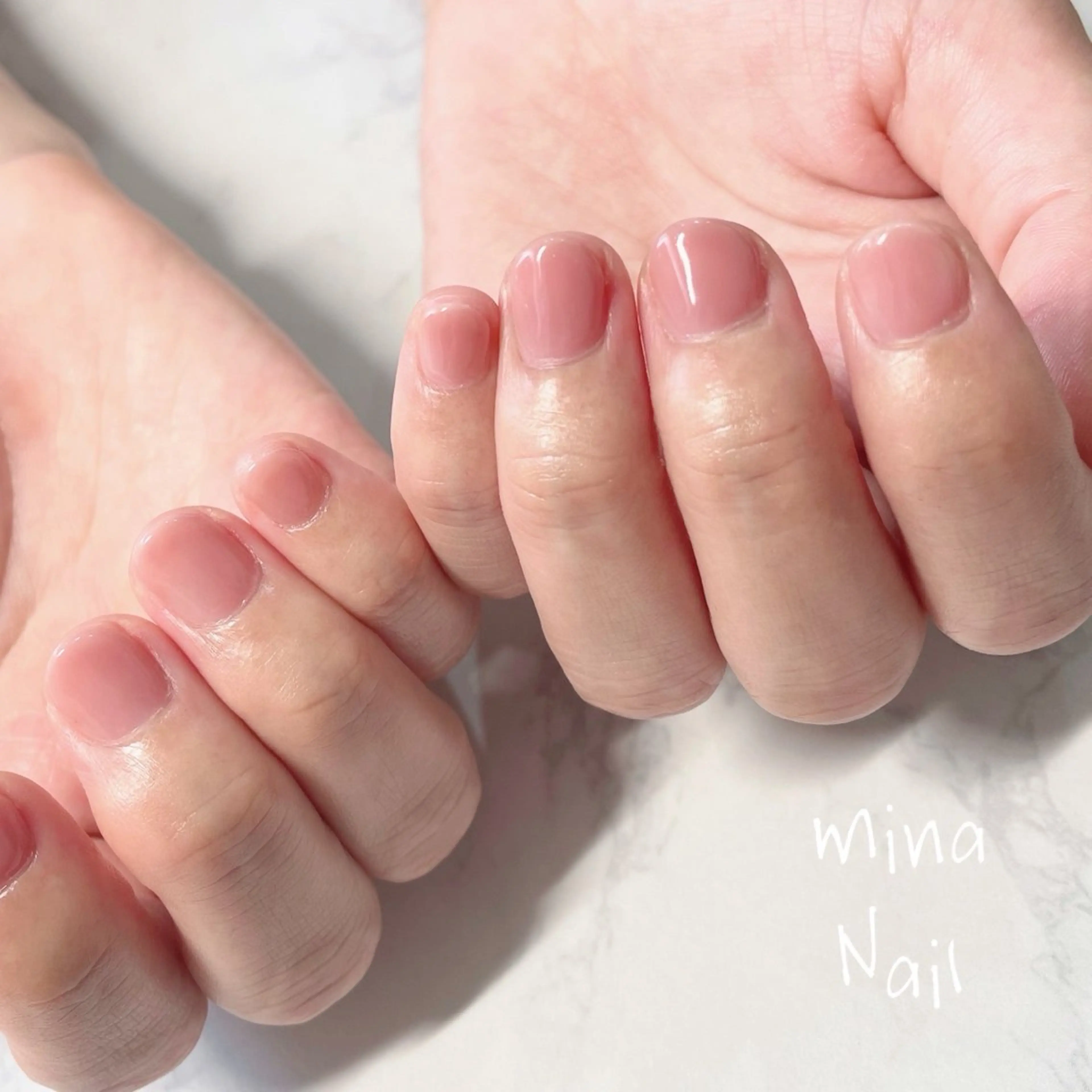ネイル オフィスネイル ワンカラーネイル ショートネイル シンプルネイル mina Nailのネイルデザイン