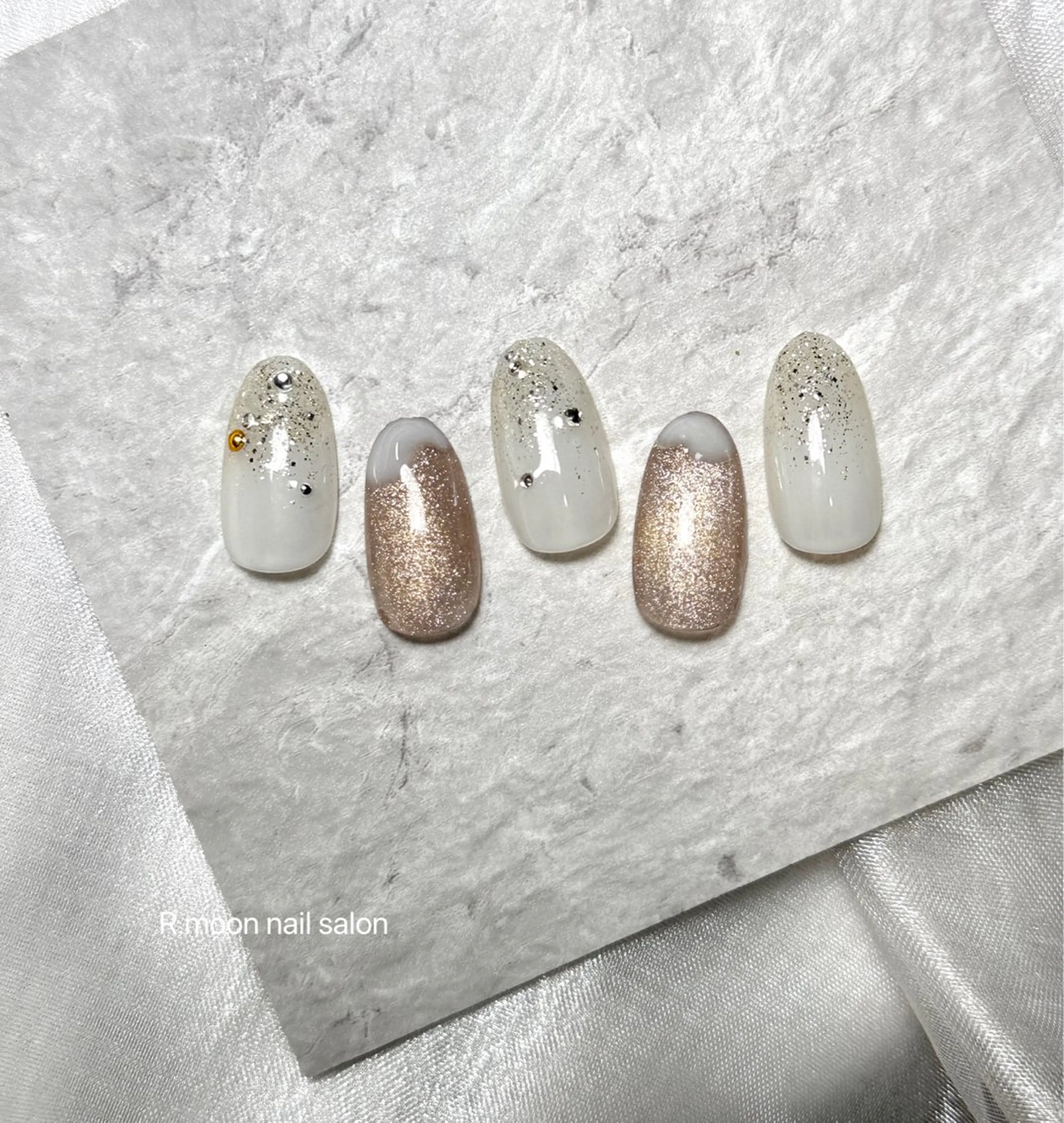 ネイル 冬ネイル クリスマス ハンドネイル R.moon nail salonのネイルデザイン