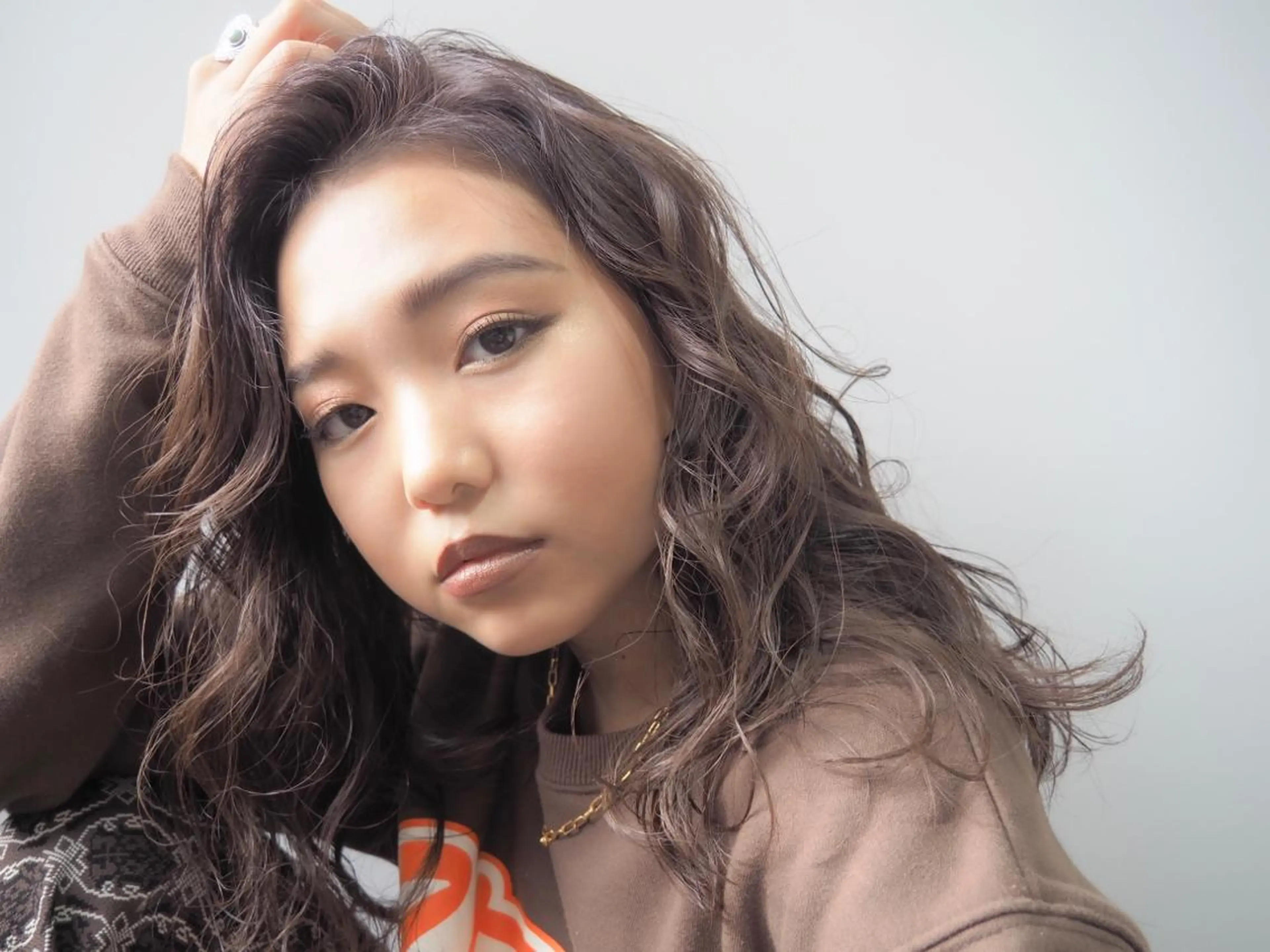 ミディアム カラー パーマ 立川、北口.ans 黒木 和大のヘアスタイル