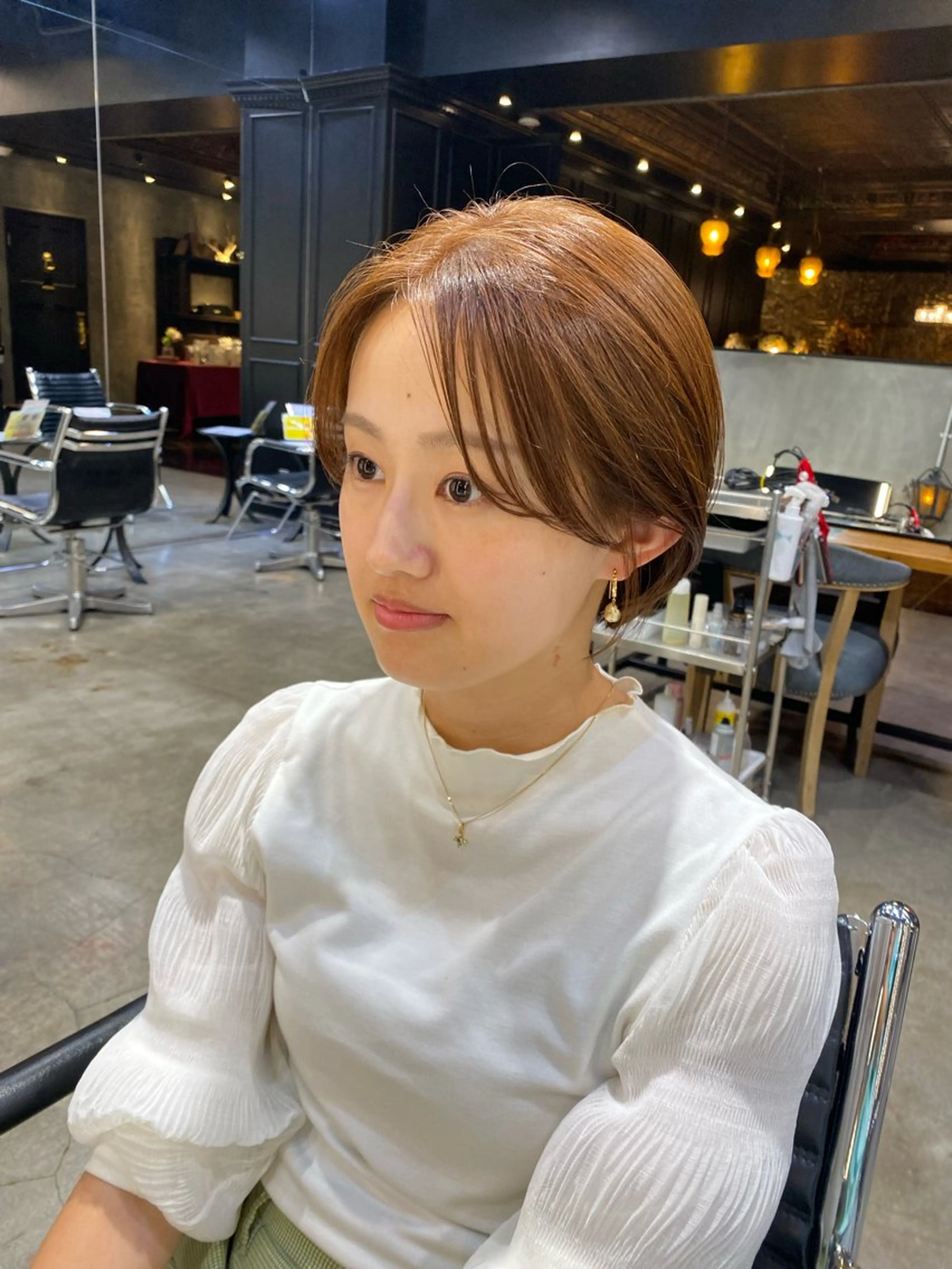 ショート カラー ハンサムショート ブラウンカラー オレンジ オレンジブラウン ショートヘア カット ヘアカラー ブリーチなしダブル カラー🧸🐺陽介のヘアスタイル