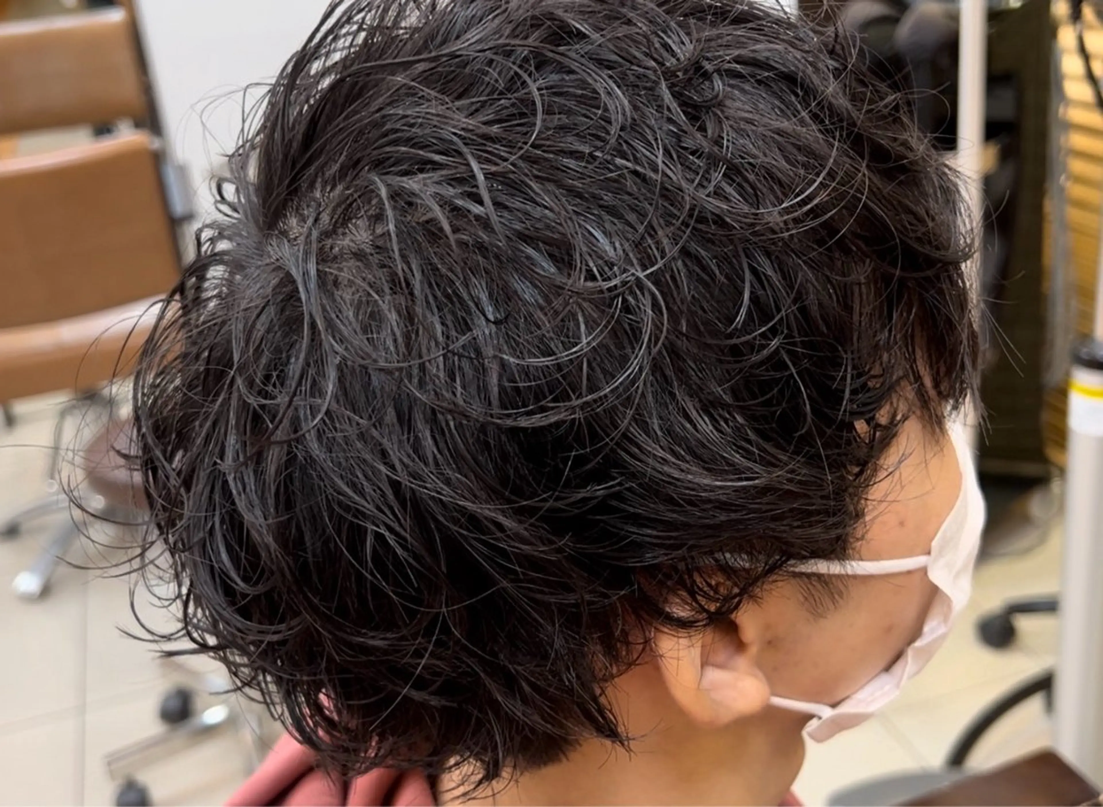 パーマ メンズ 森本 翔大のヘアスタイル