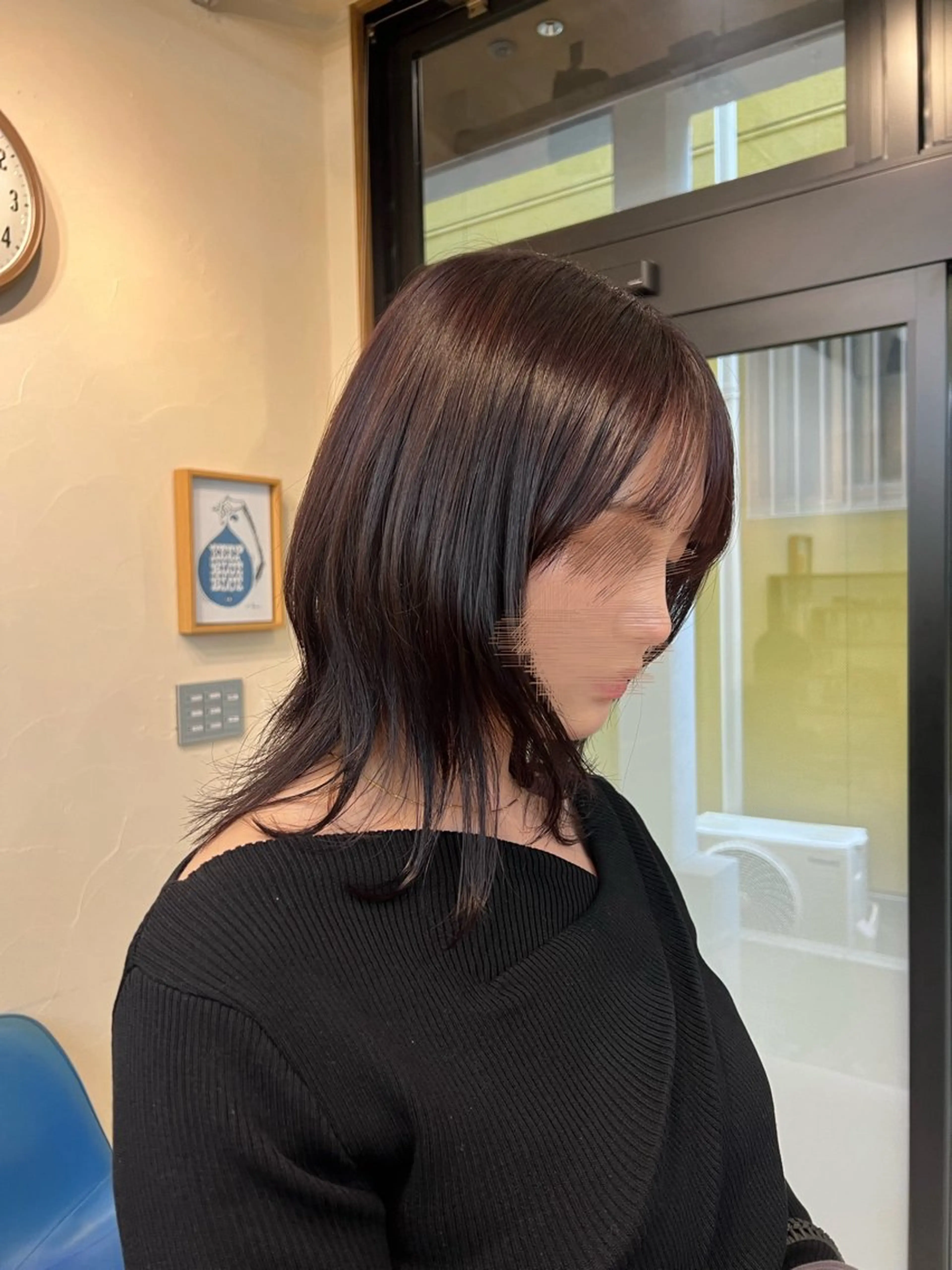 ミディアム カラー ディープラベンダー ラベンダーカラー レイヤーカット 石黒 理々花のヘアスタイル