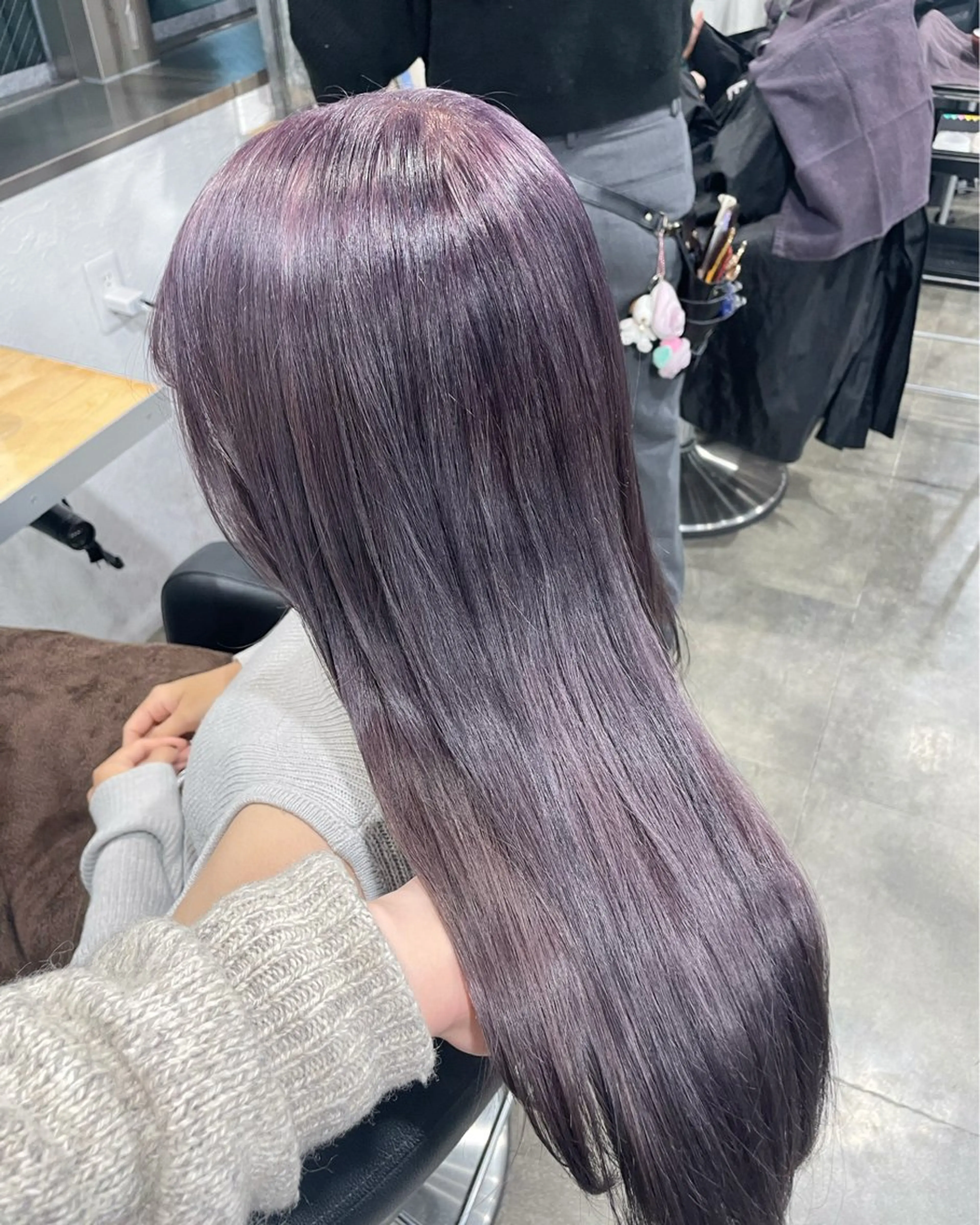ロング ヘアカラー ハイトーンブロンド 横浜💞ミオのヘアスタイル