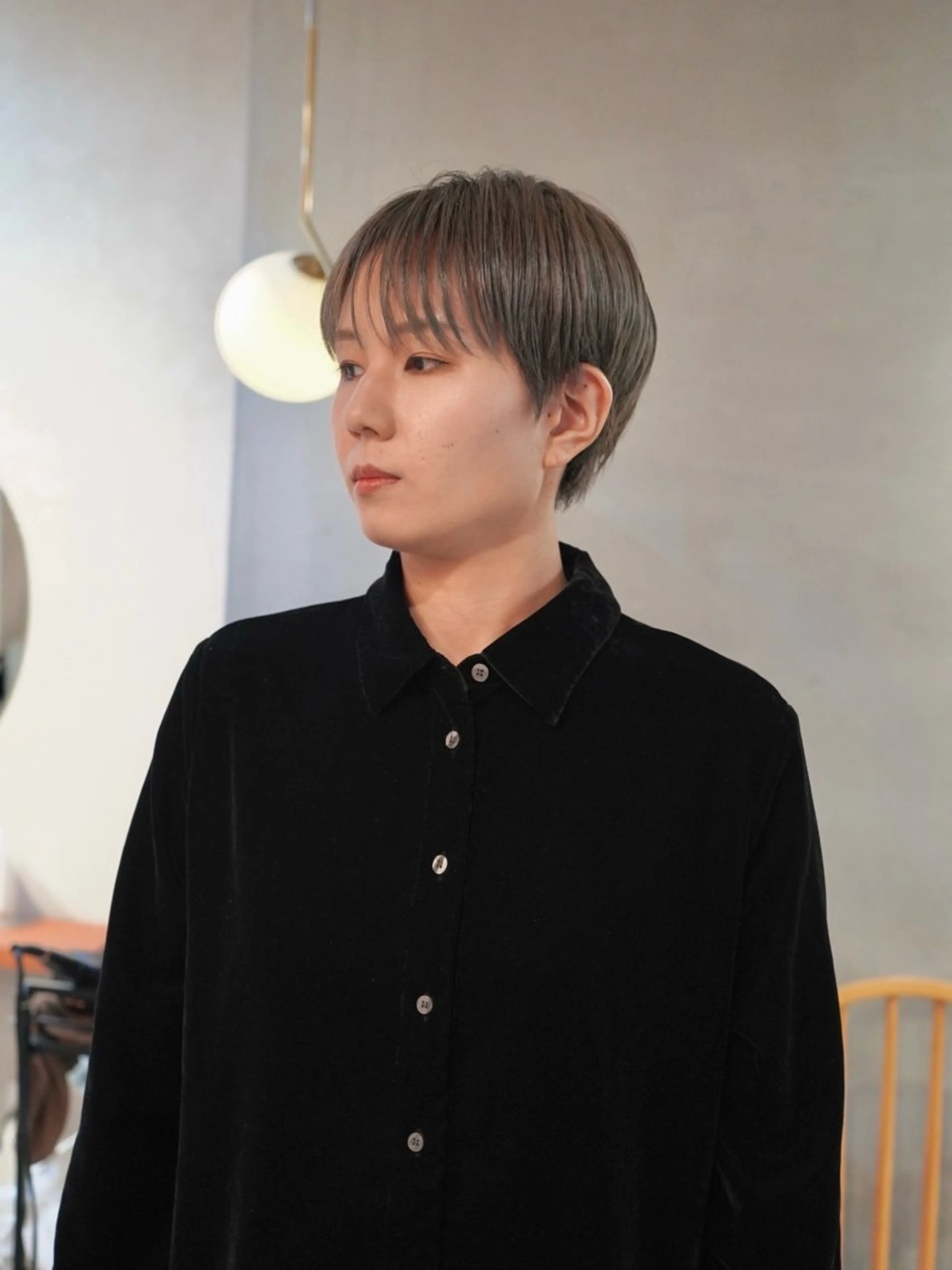 ショート カット ヘアカラー はまだ かんたのヘアスタイル
