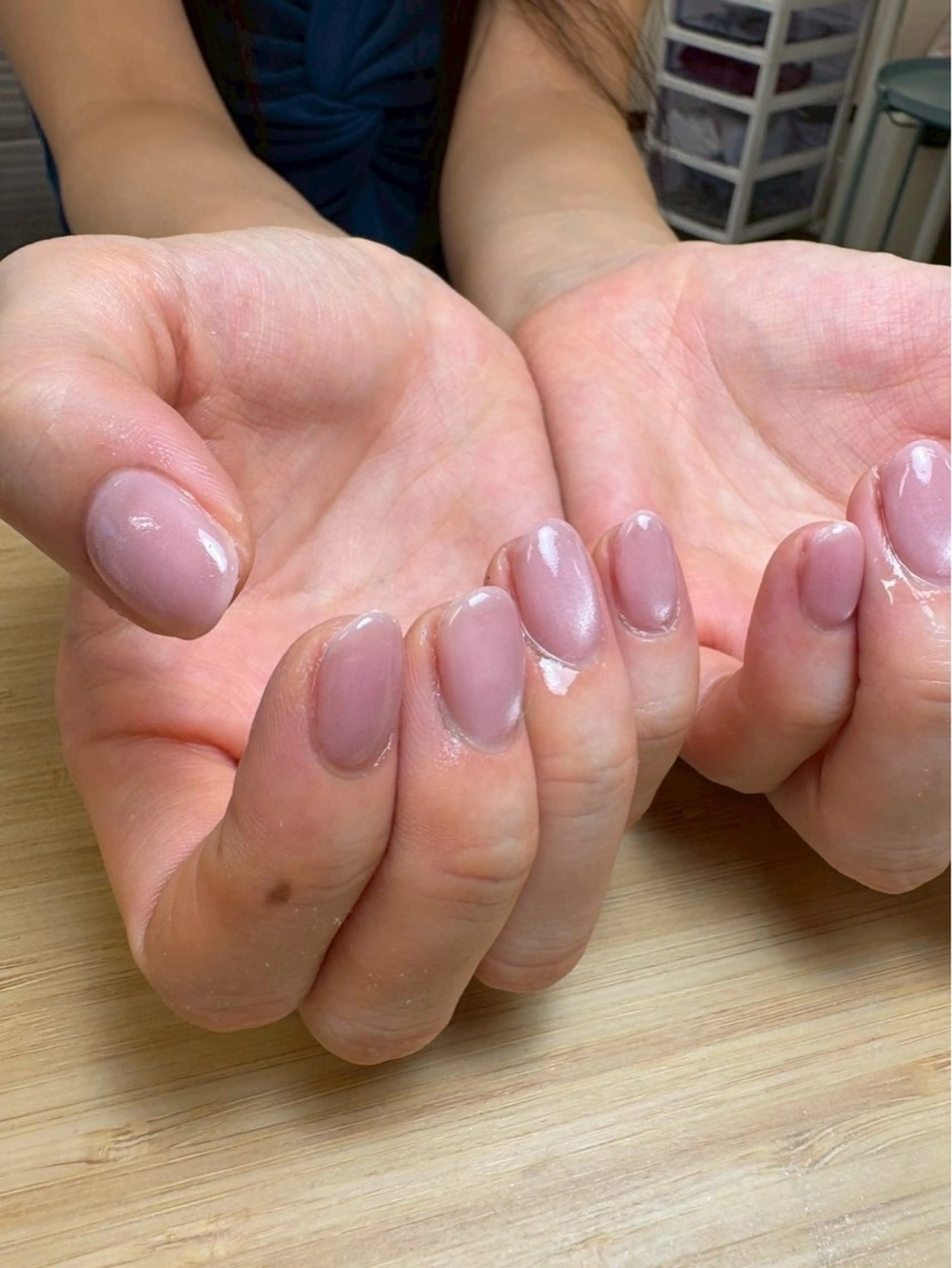 ロング カラー ヘアアレンジ ハンドネイル VIVA NAIL所属・自爪を傷つけない フィルイン3500円のネイルデザイン