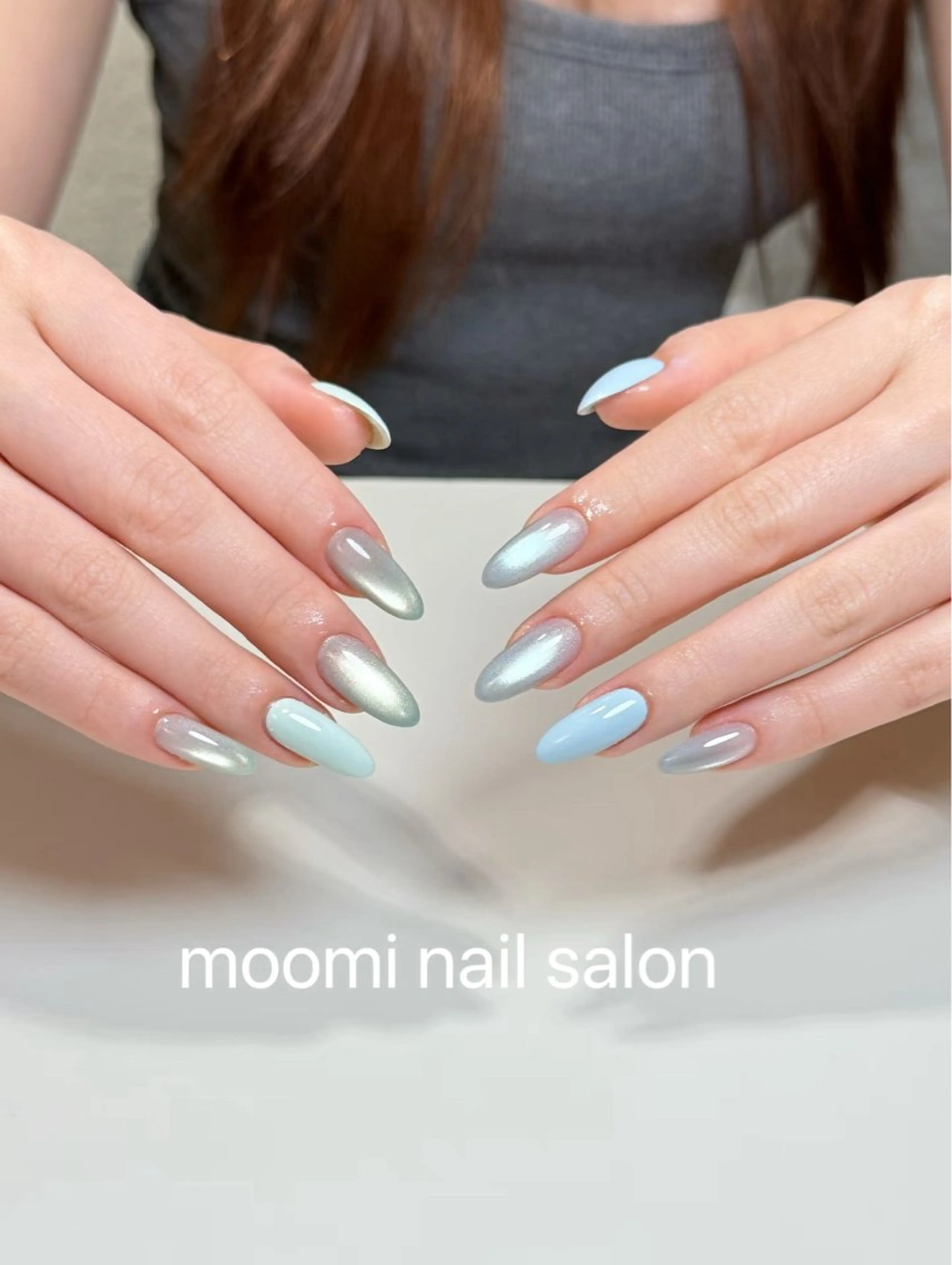 ロング ハンドネイル Moomi あずりのネイルデザイン