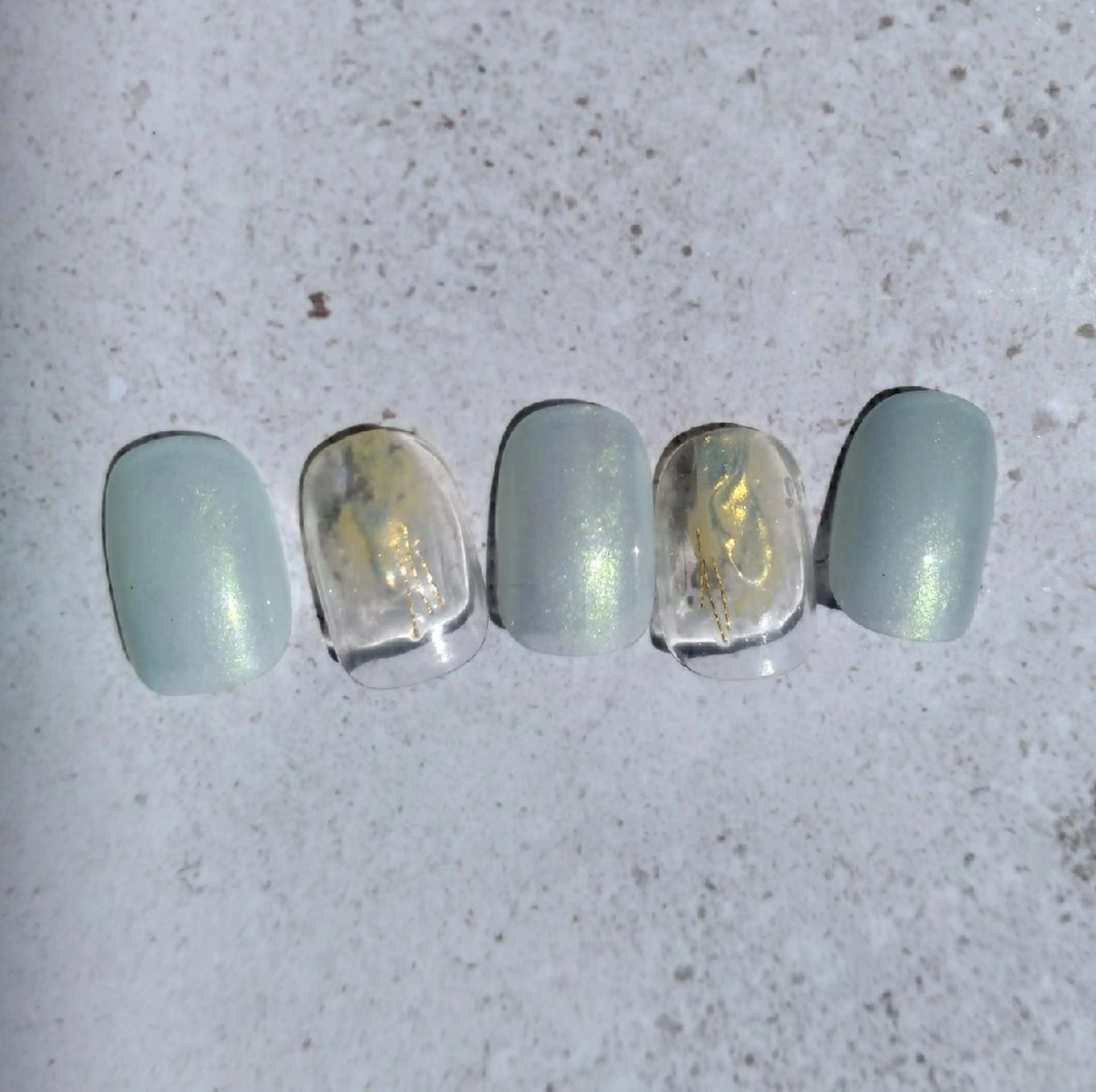 ネイル ブルー ニュアンスネイル Nailsalon manoのネイルデザイン